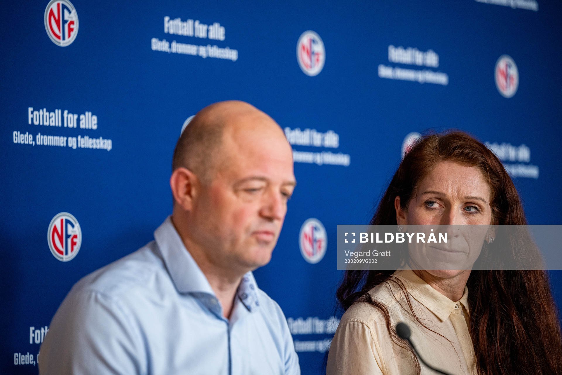 Karl-Petter Løken, general secretary, and Lise Klaveness,