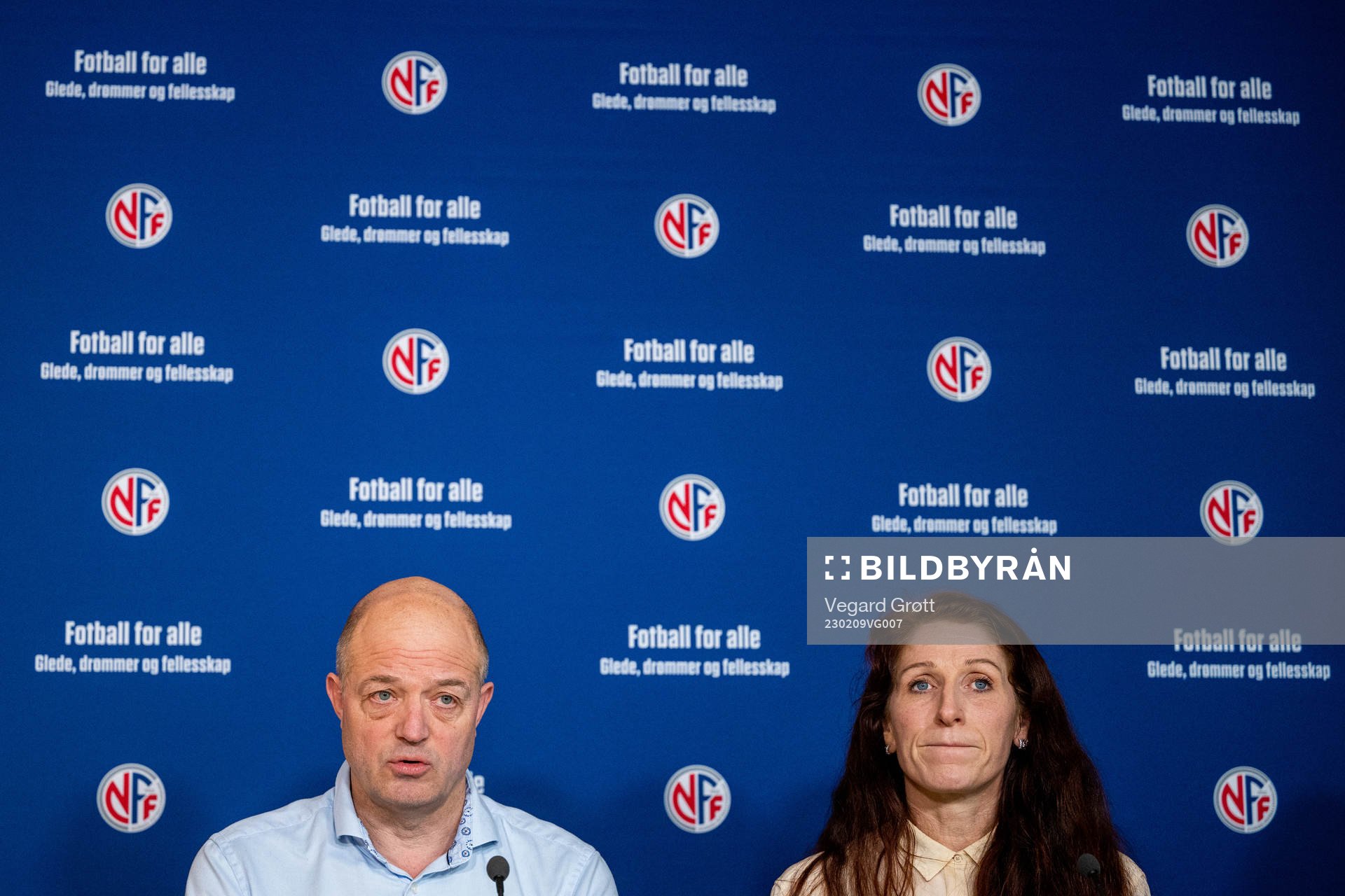 Karl-Petter Løken, general secretary, and Lise Klaveness,