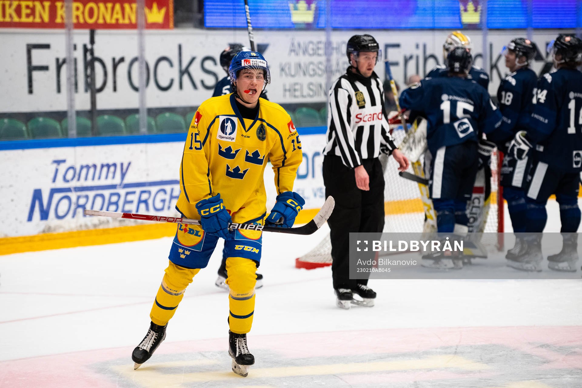 Helmer Styf of Sweden of Sweden looks dejected
