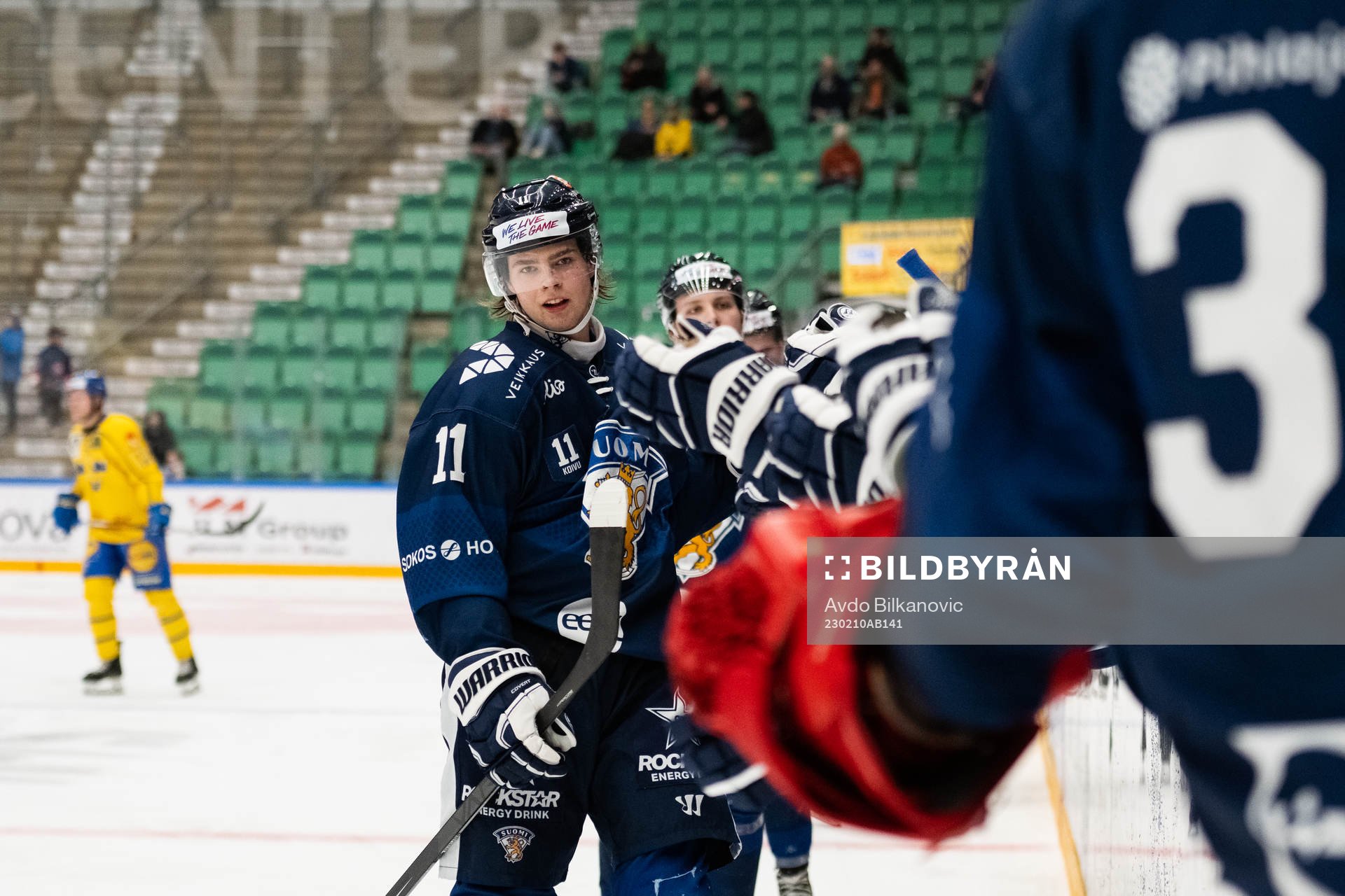 Aaron Hakala of Finland celebrate