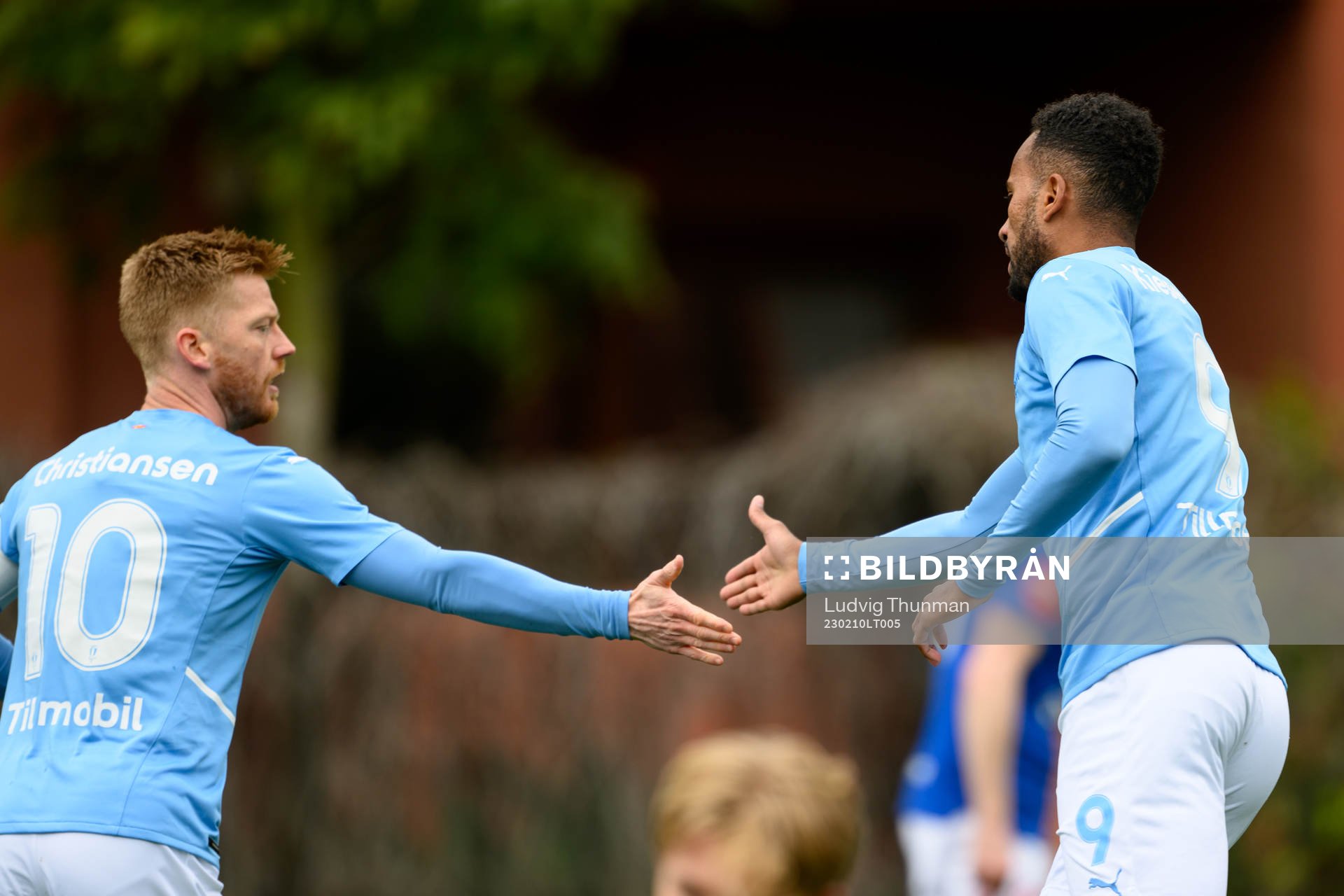 Anders Christiansen and Isaac Kiese Thelin of Malmö FF