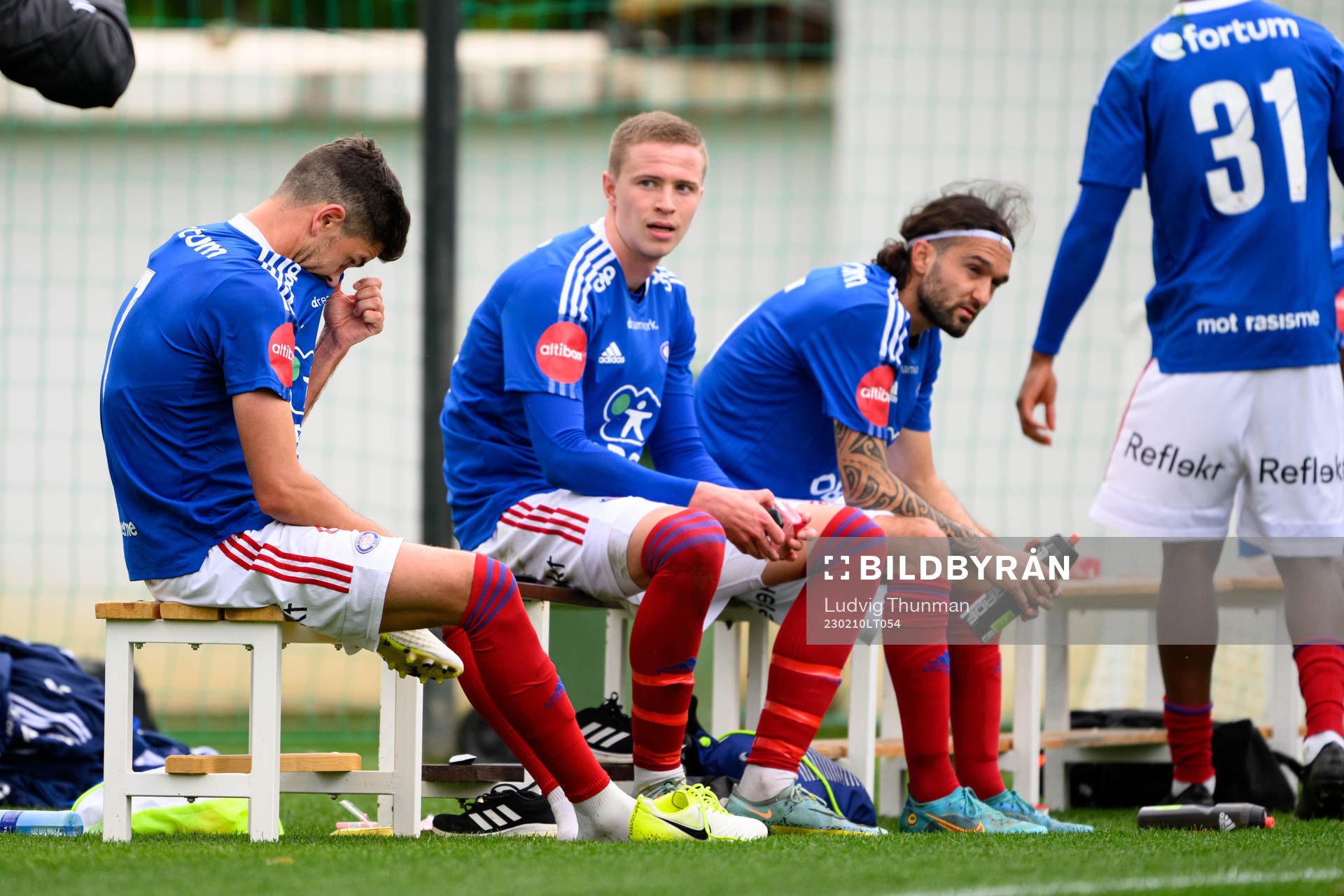 Fredrik Jensen and Henrik Bjordal of Vålerenga look
