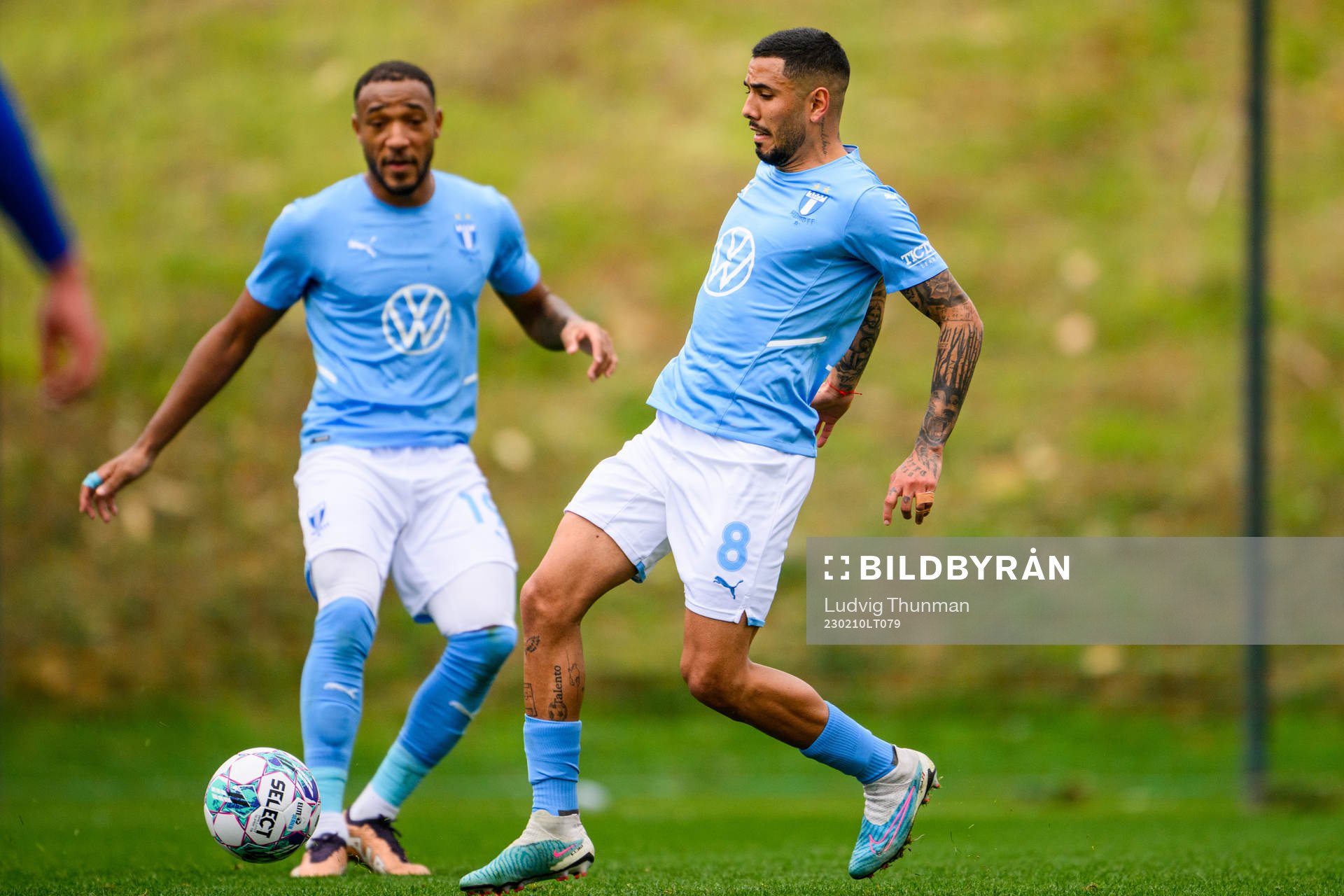 Derek Cornelius and Sergio Pena of Malmö FF