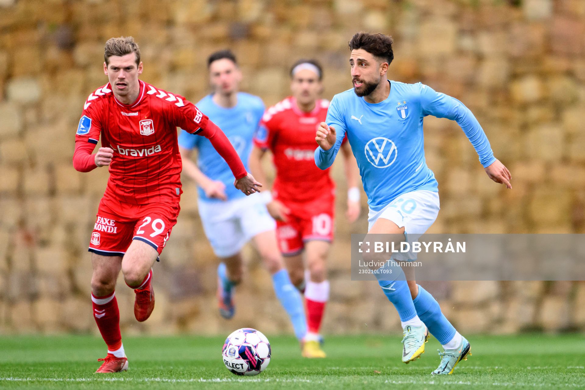 Moustafa Zeidan of Malmö FF during the Friendly match between Malmö FF and Aarhus on February 10, 2023 in Estepona. 
