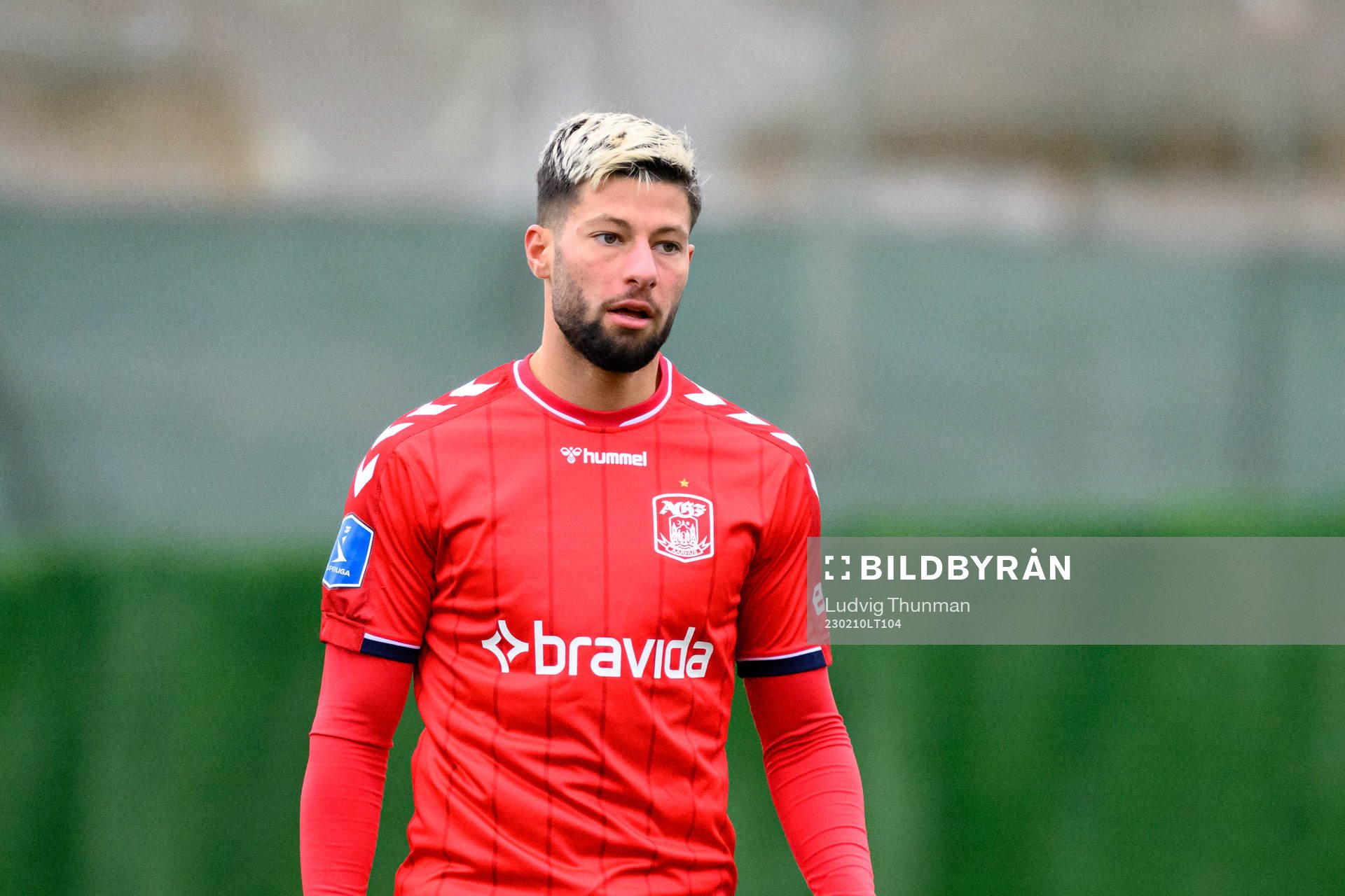 Kevin Yakob of Aarhus during the Friendly match between Malmö FF and Aarhus on February 10, 2023 in Estepona. 