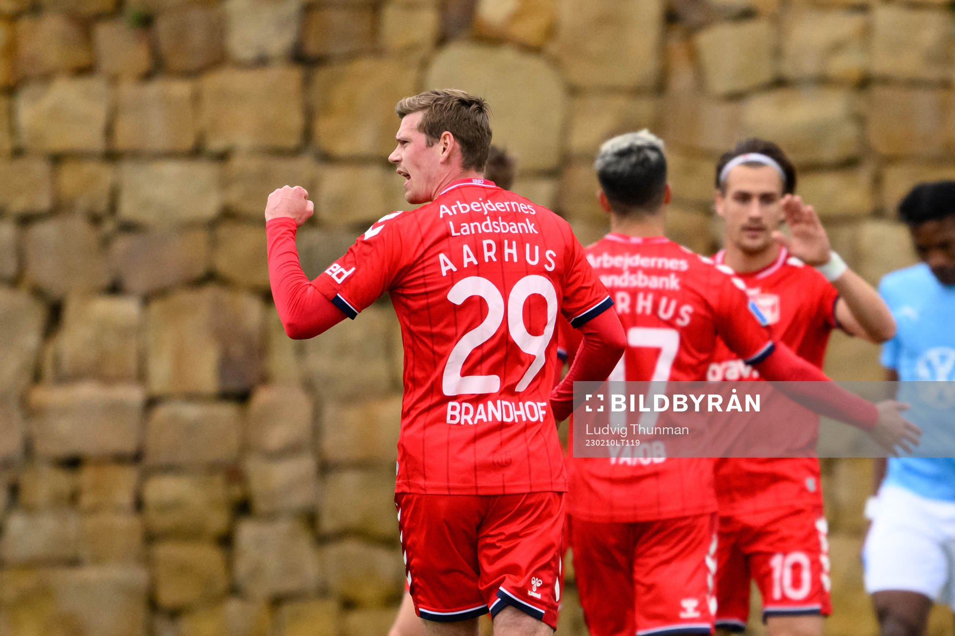 Frederik Brandhof of Aarhus celebrates