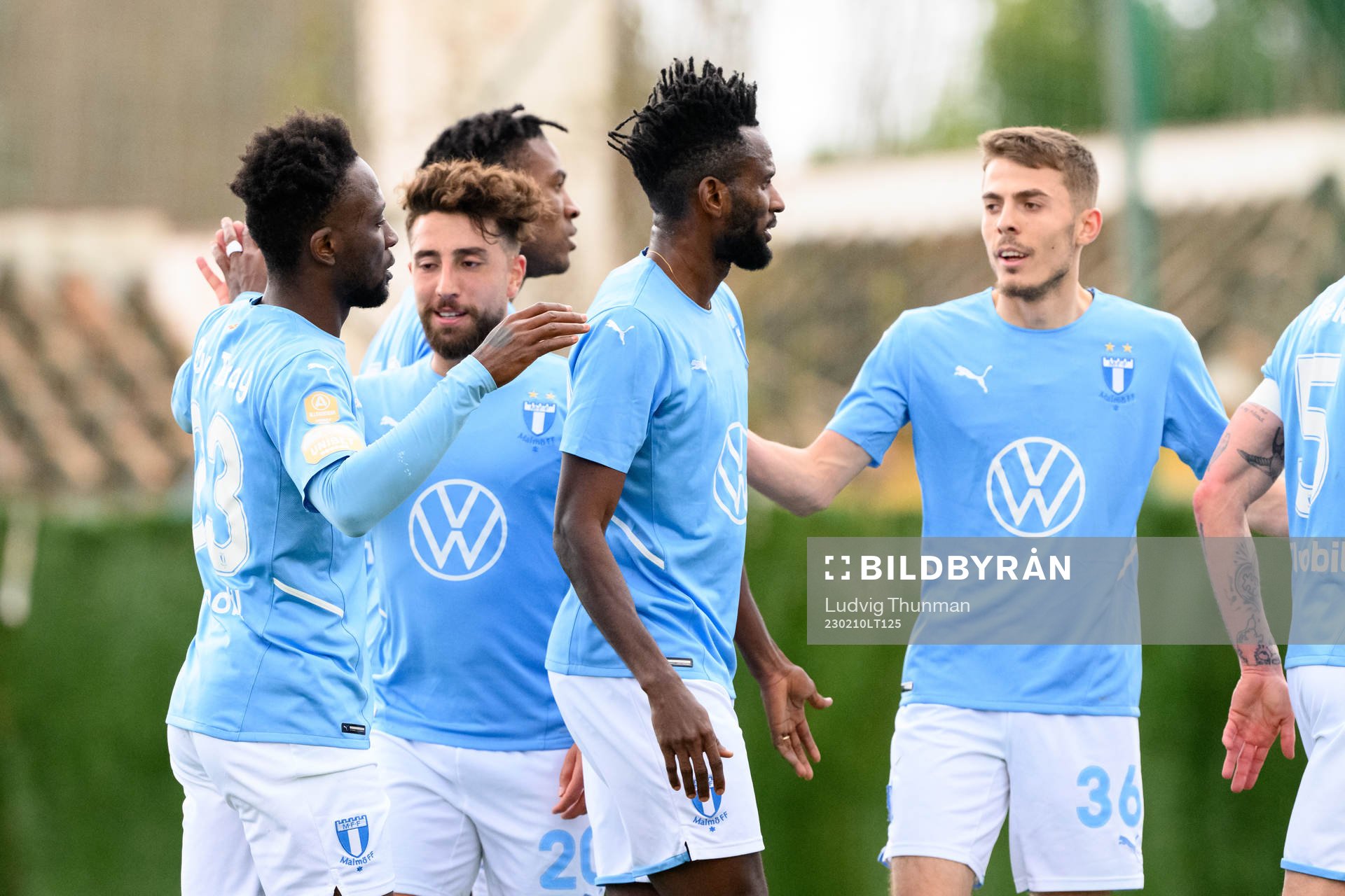 Mohamed Buya Turay of Malmö FF celebrates
