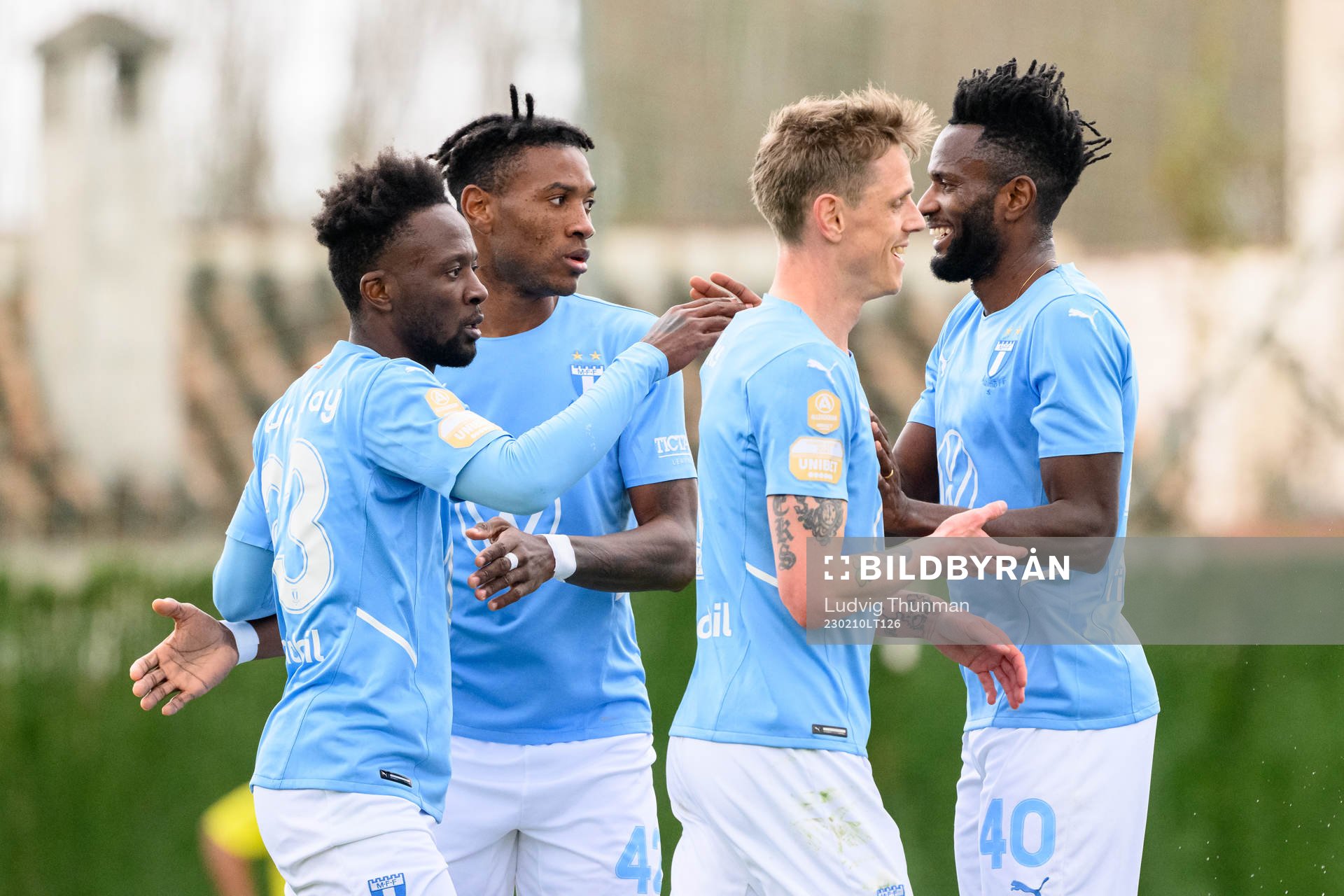 Mohamed Buya Turay of Malmö FF celebrates