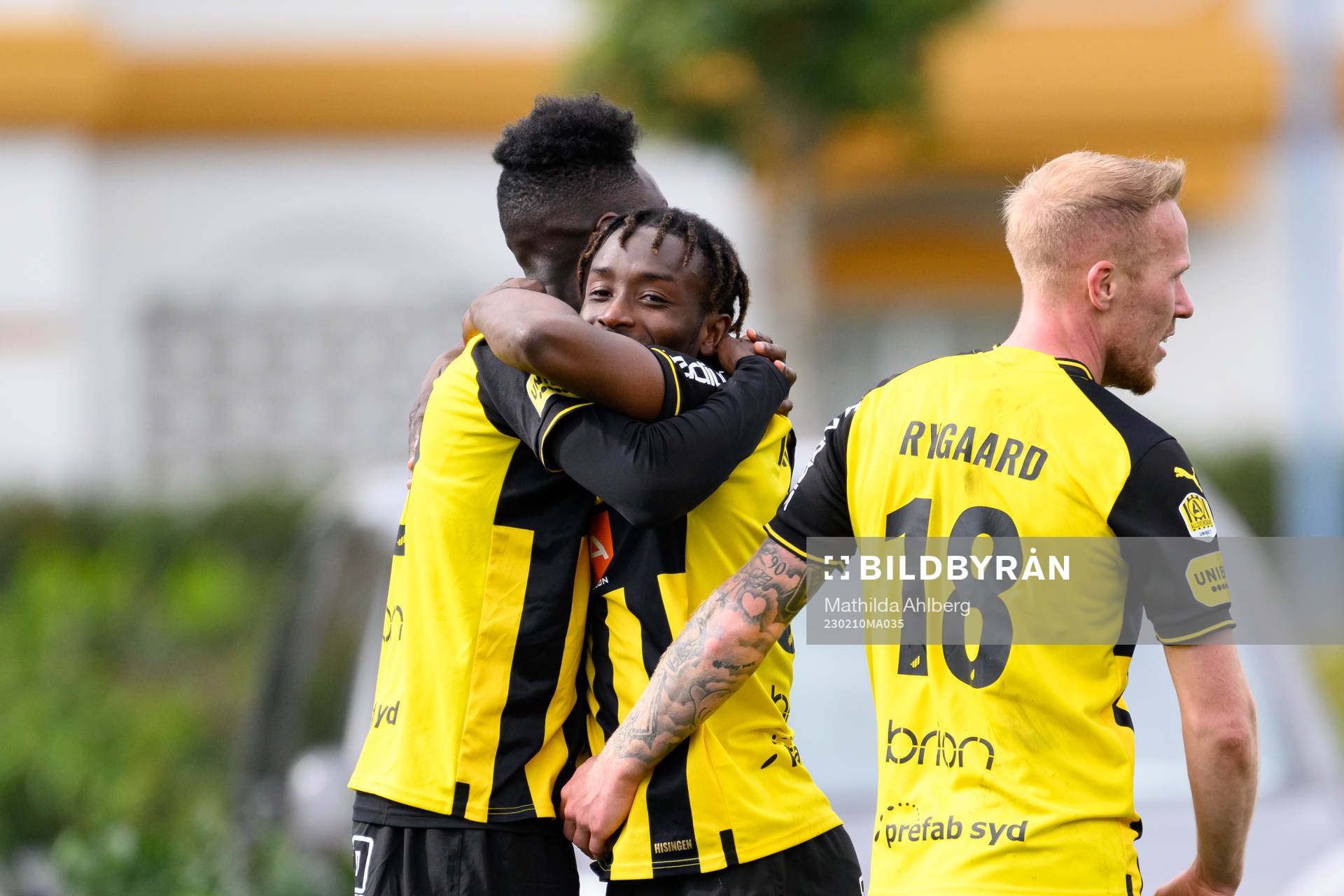 Blair Sebastian Turgott and Ibrahim Sadiq celebrate