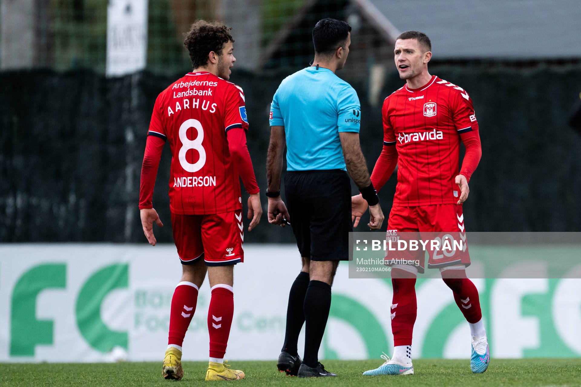 Mikkel Duelund of Aarhus reacts