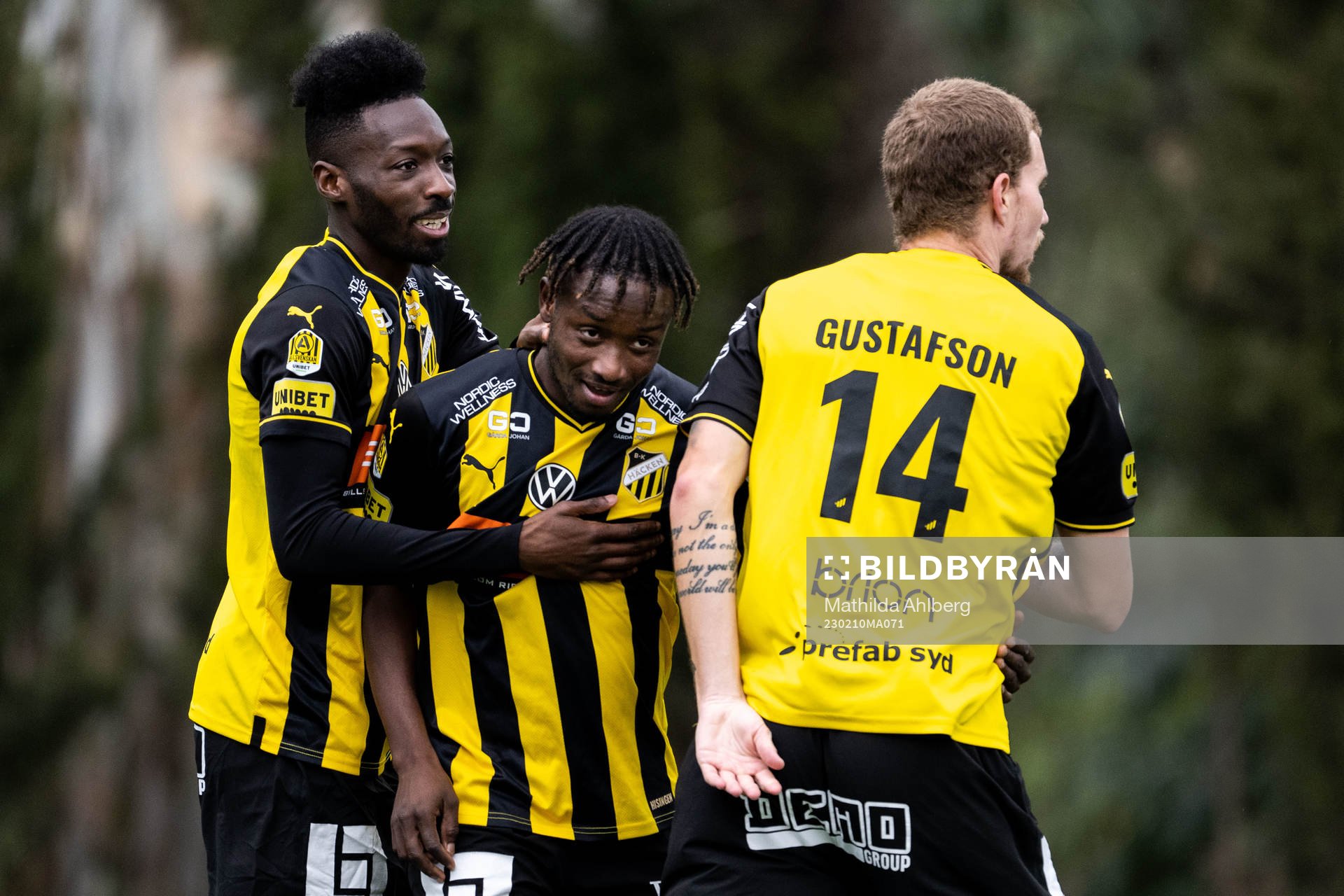 Blair Sebastian Turgott and Ibrahim Sadiq of Häcken