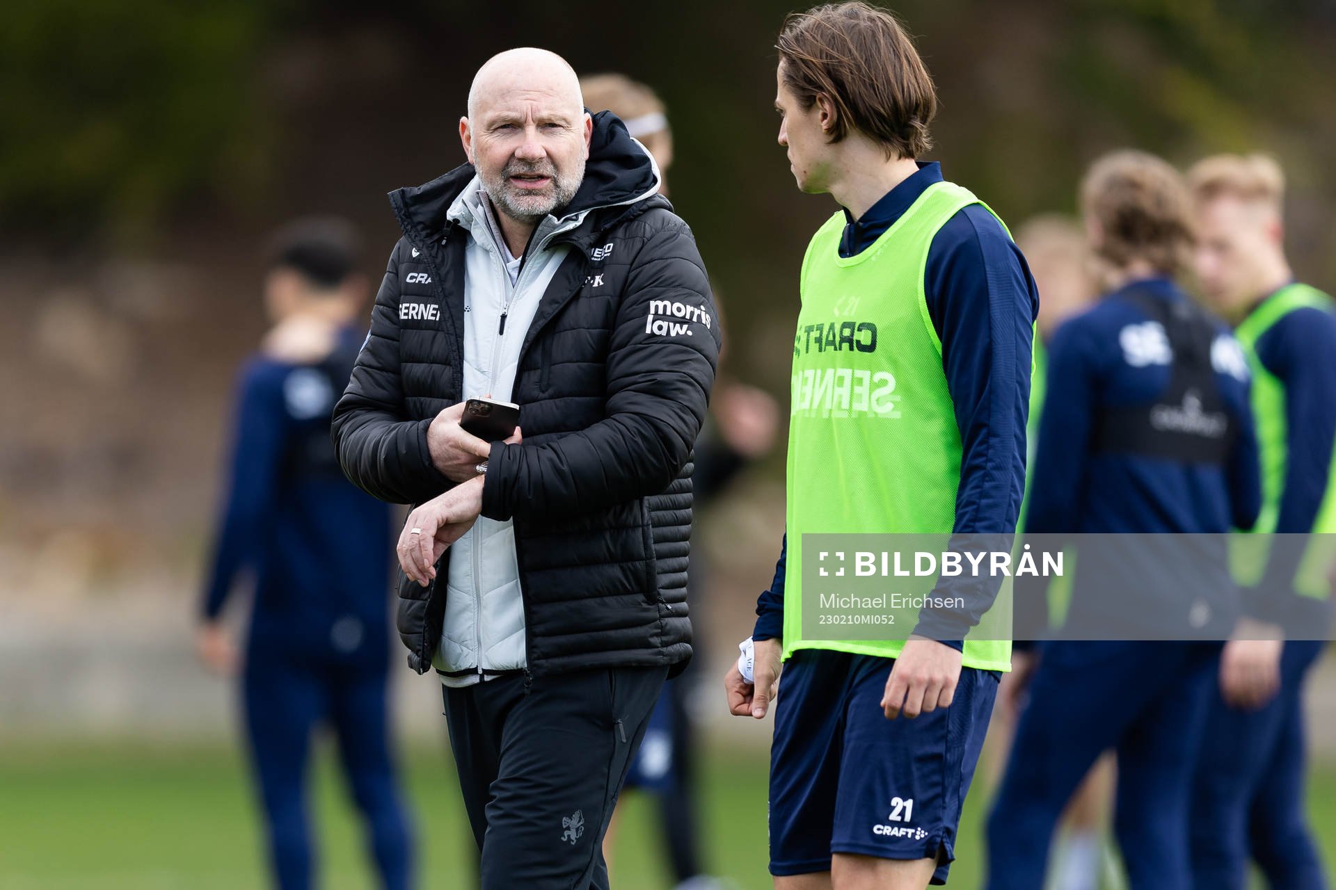 IFK Göteborgs klubbdirektör Håkan Mild och Simon Thern