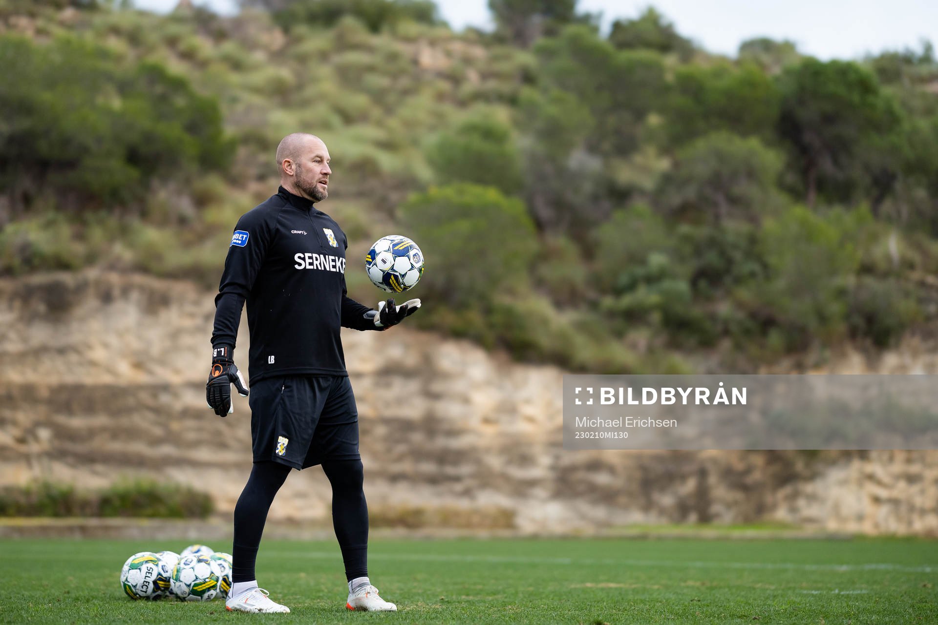 IFK Göteborgs målvaktstränare Lee Baxter under en målvaktsträning med IFK Göteborg den 10 februari 2023 i Alicante, Torrevieja. 