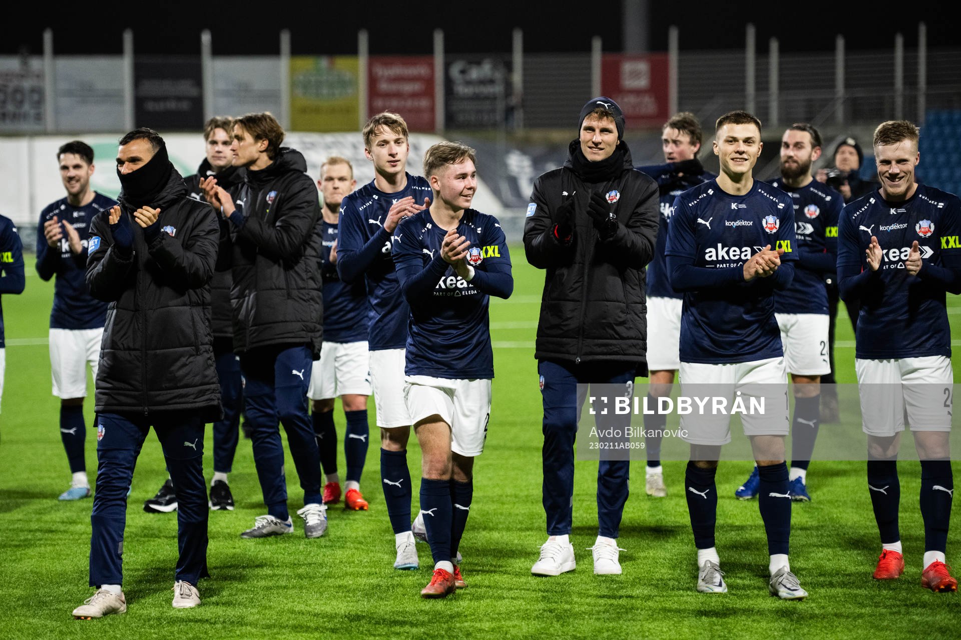 Helsingborgs spelare jublar