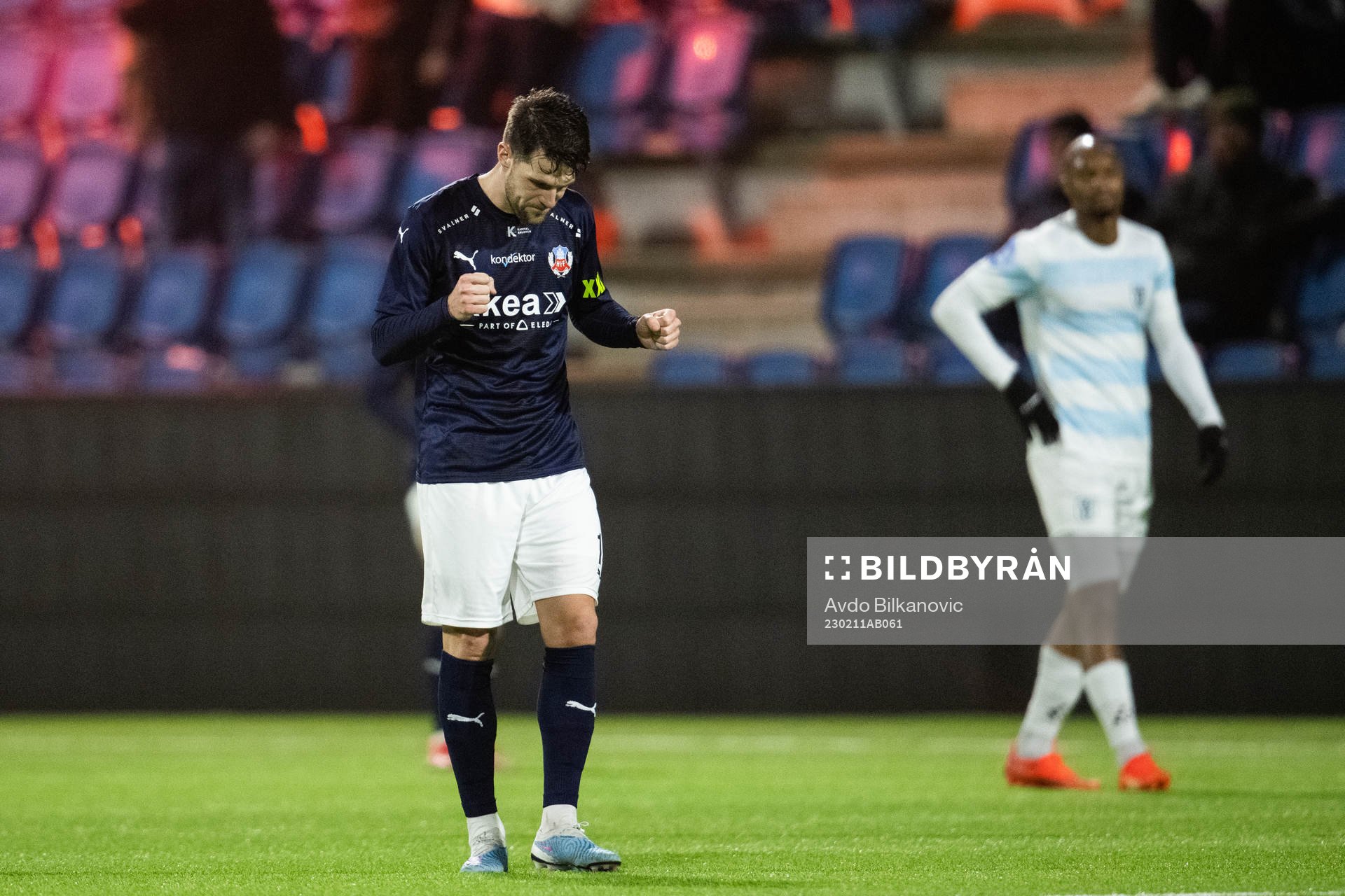 Helsingborgs Oliver Stojanović Fredin jublar