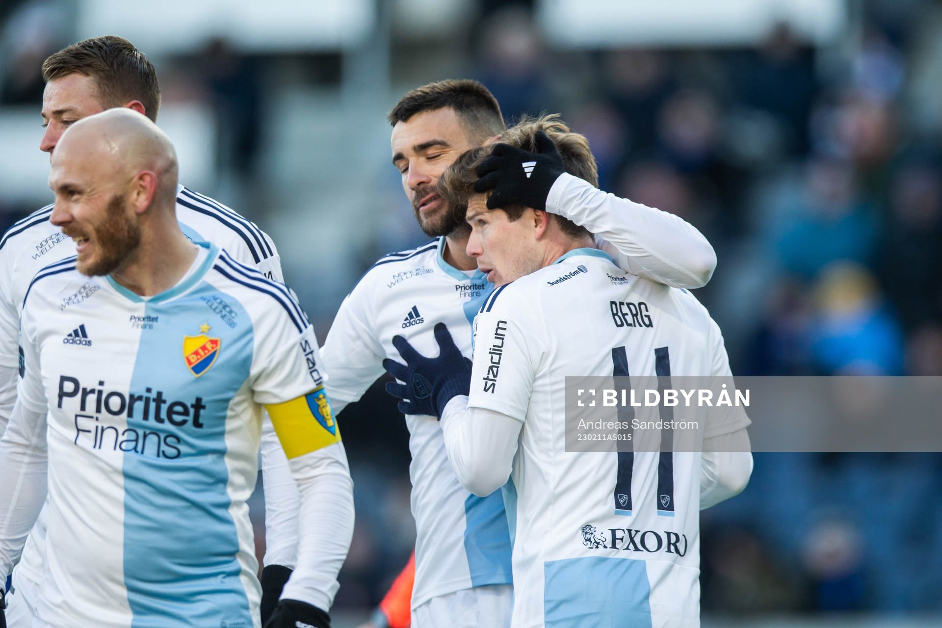 Djurgårdens Oliver Berg och Carlos Moros Gracia jublar