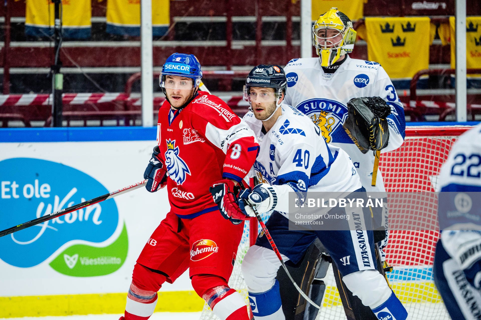 Ondrej Beranek of Czechia and Petteri Lindbohm and