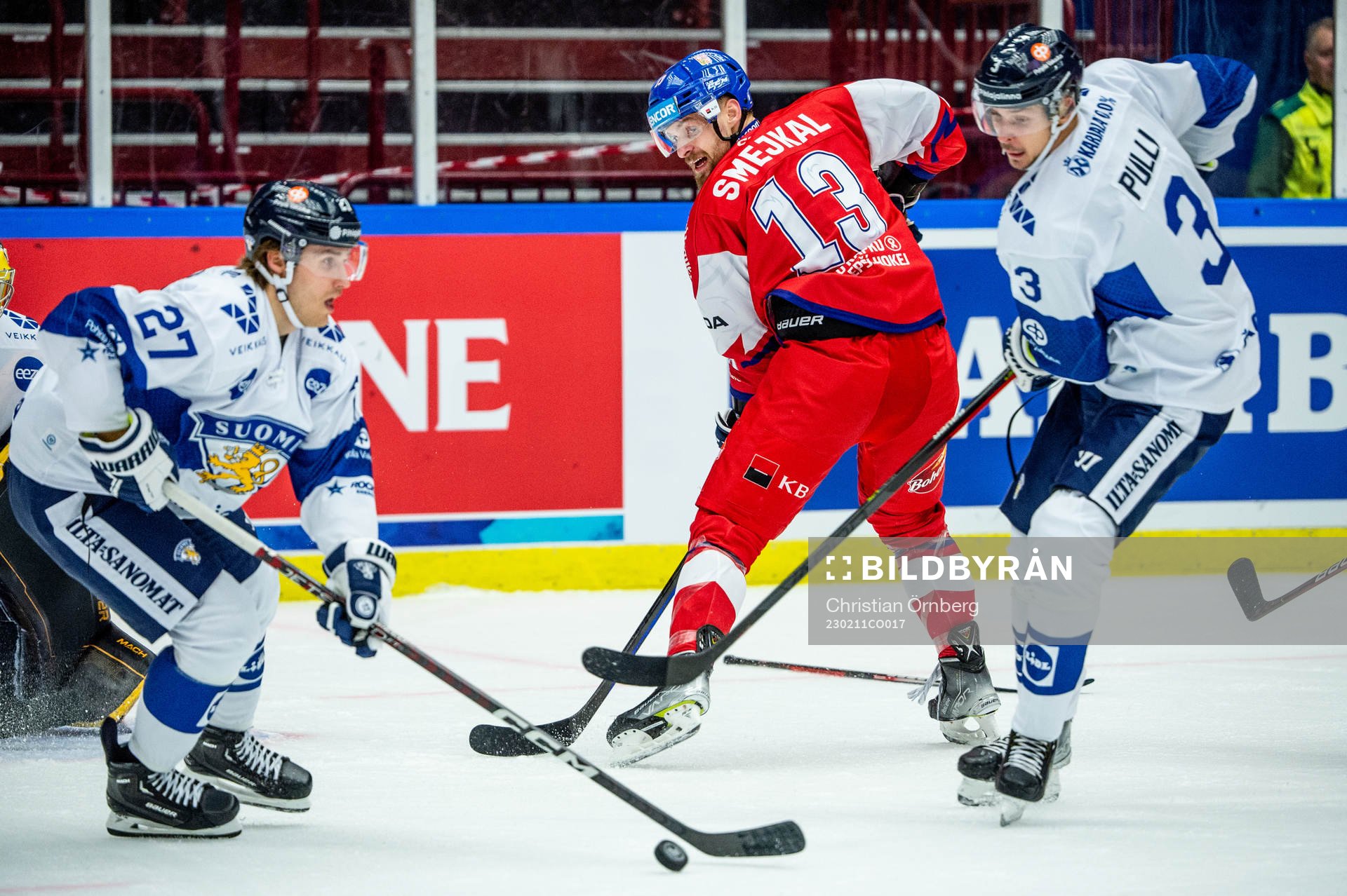 Jiri Smejkal of Czechia and Janne Kuokkanen and Valtteri