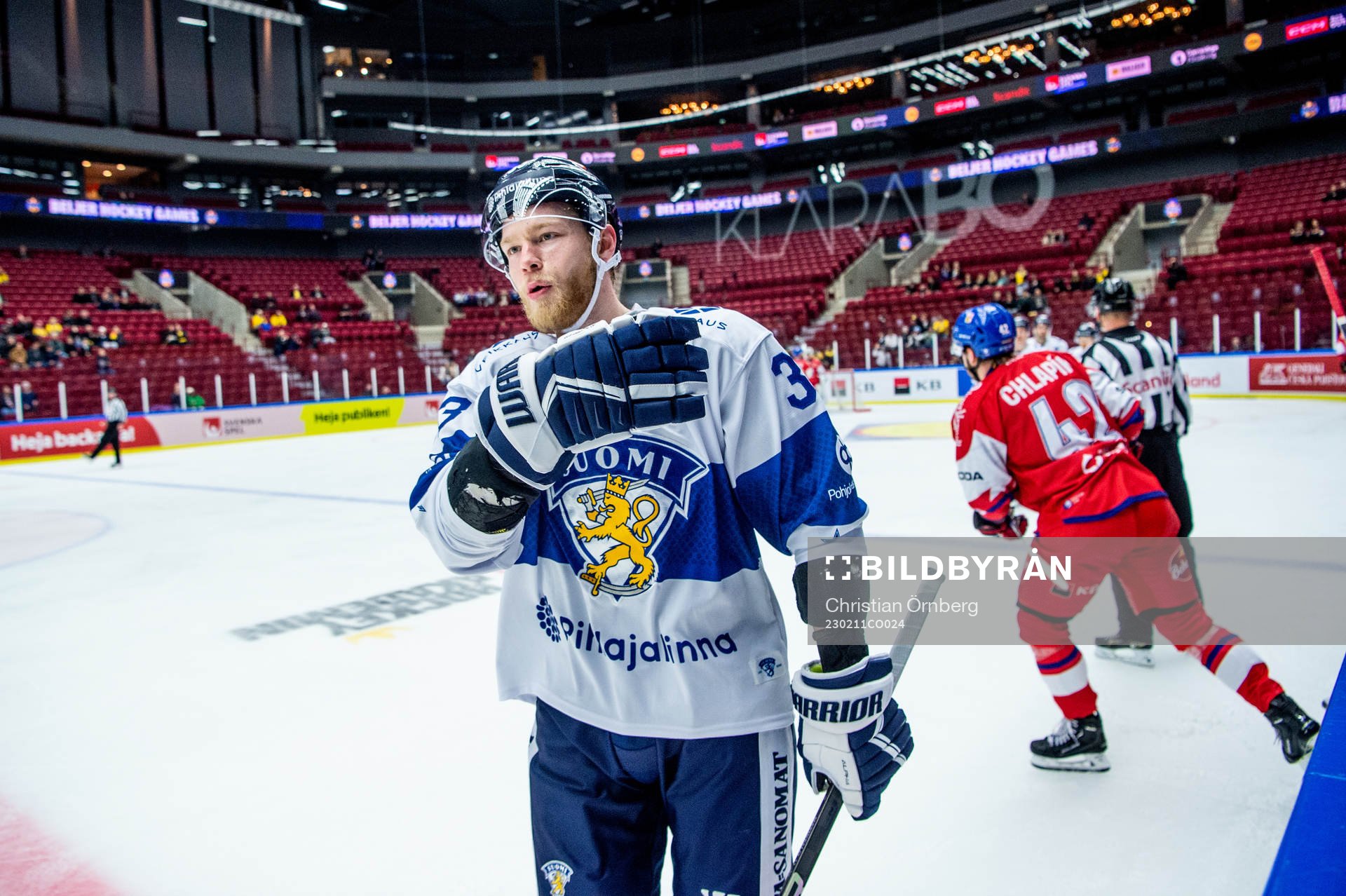 Nikolas Matinpalo of Finland celebrates