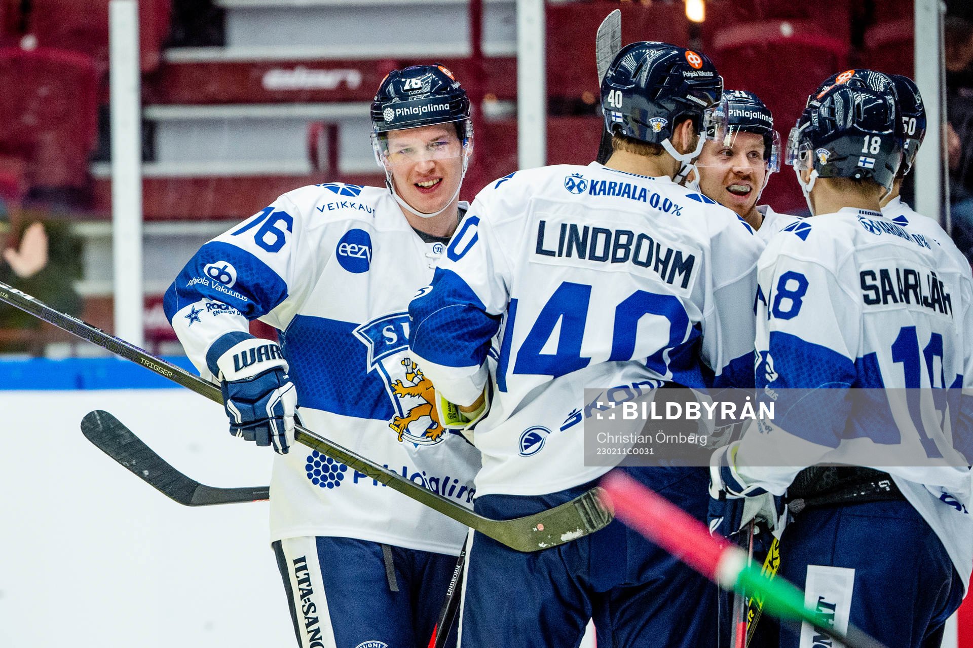 The players of Finland celebrates