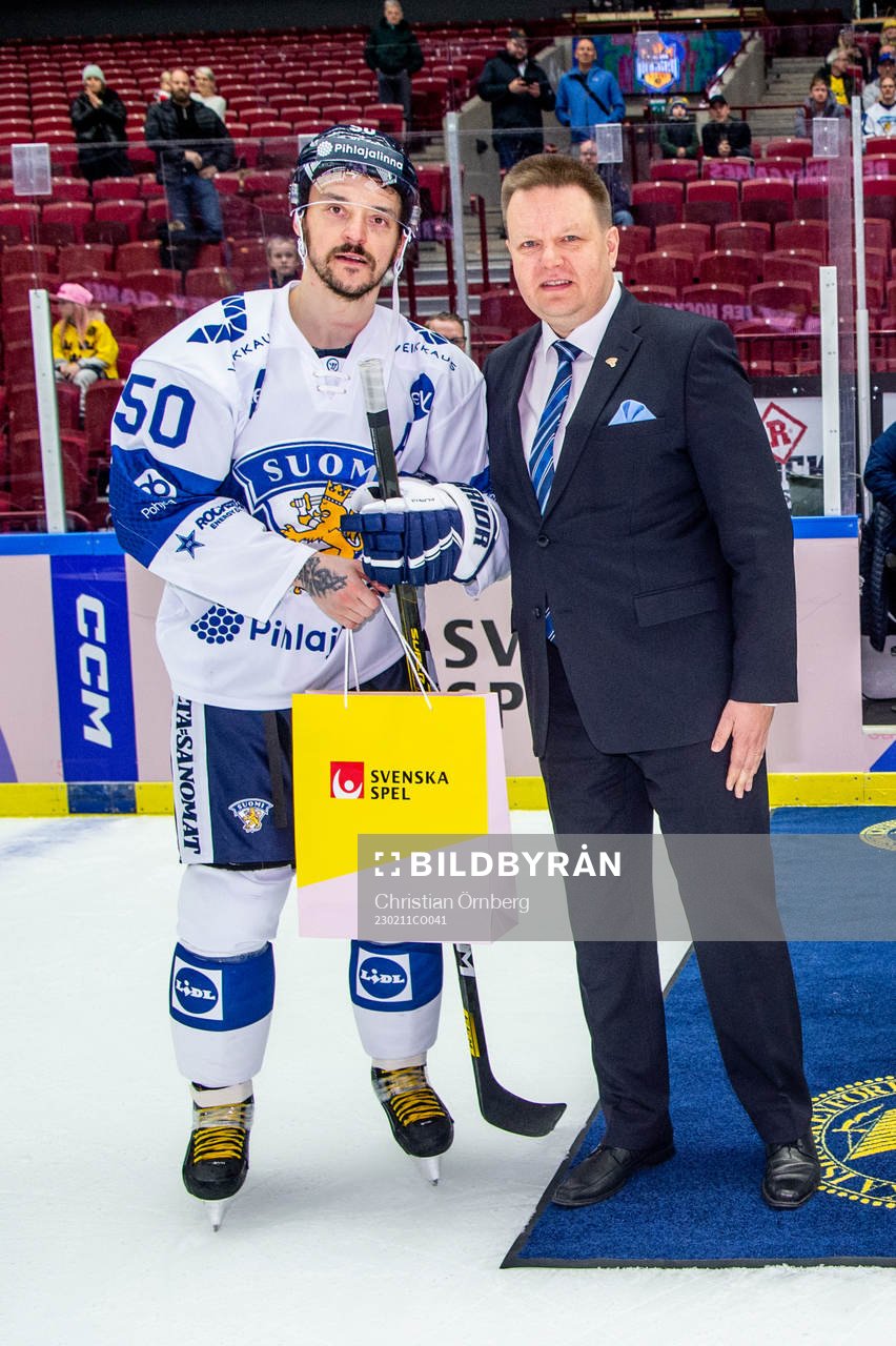 Juhamatti Aaltonen of Finland awarded player of the game