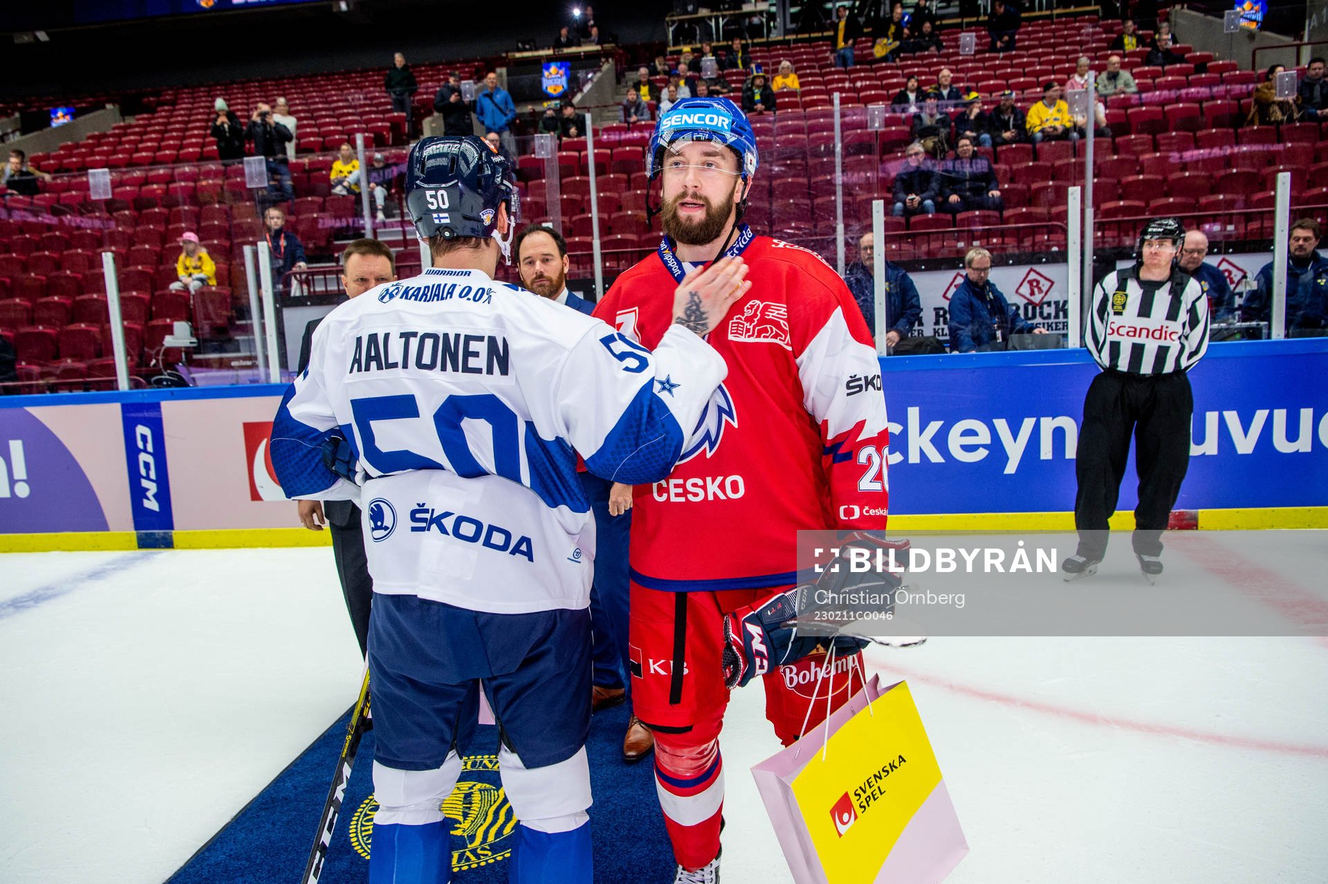 Juhamatti Aaltonen of Finland awarded player of the game