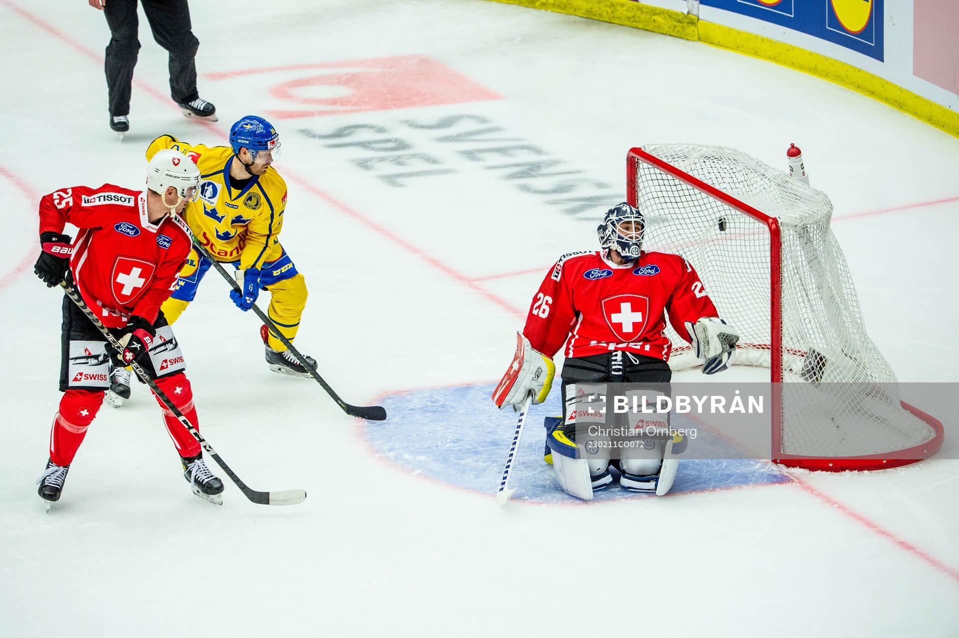 Lucas Wallmark of Sweden scores 1-0