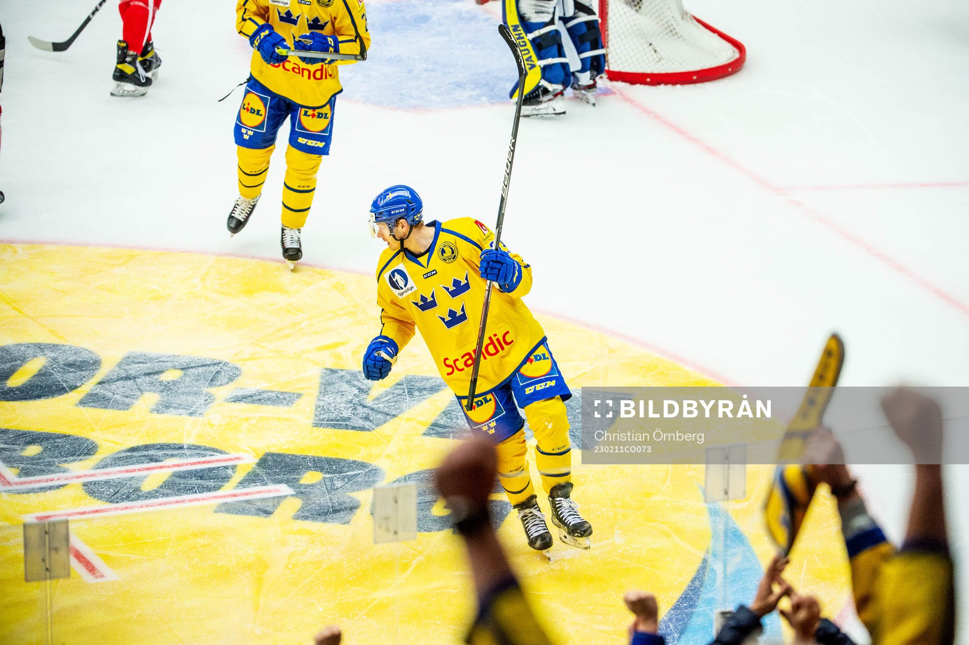 Lucas Wallmark of Sweden celebrates