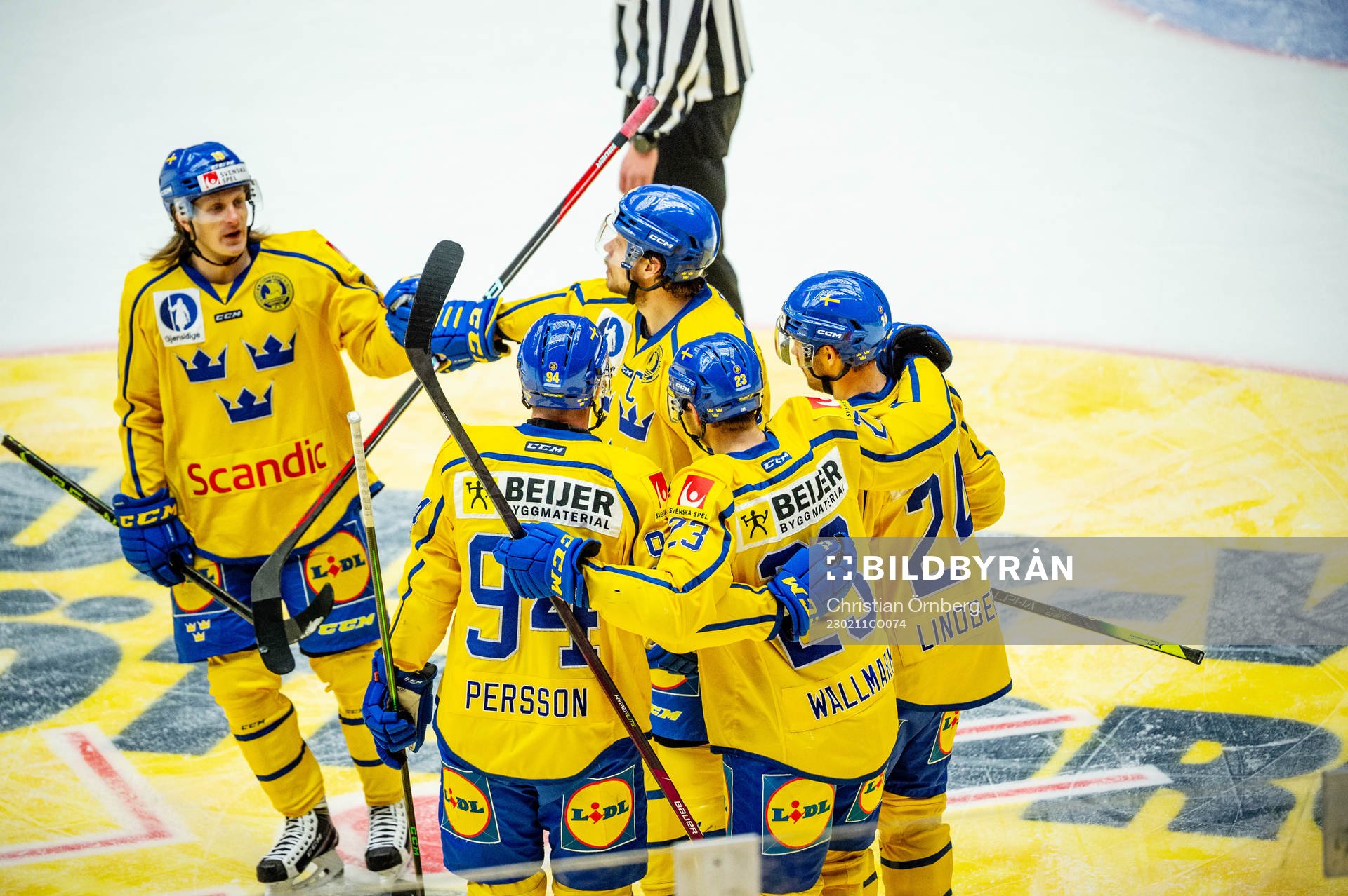 Lucas Wallmark of Sweden celebrates