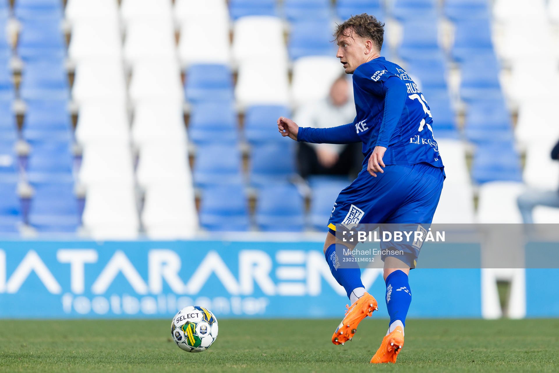IFK Göteborgs Sebastian Hausner under träningsmatchen i fotboll mellan IFK Göteborg och Viborg den 11 februari 2023 i San Pedro del Pinatar.