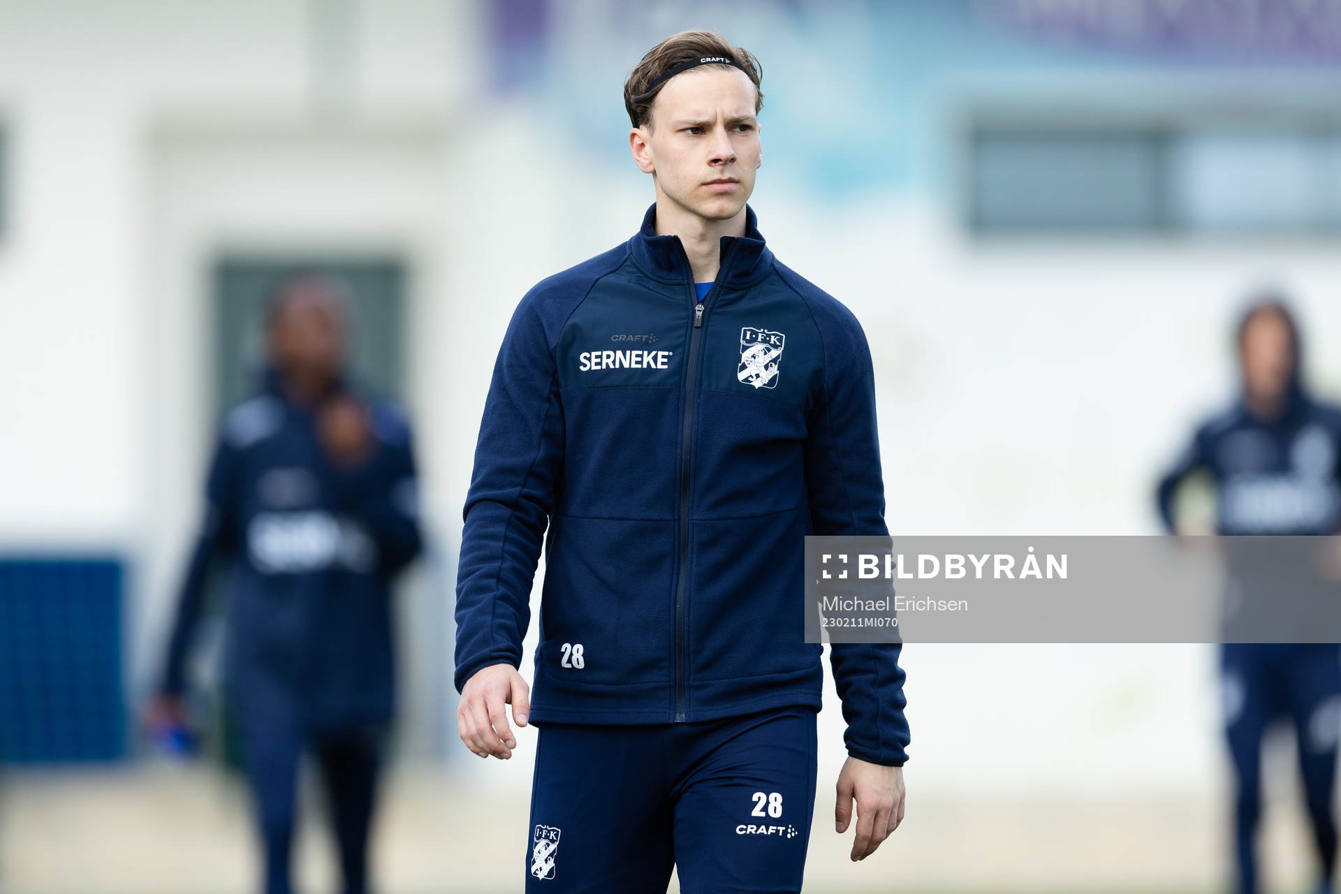 IFK Göteborgs Lucas Kåhed  innan träningsmatchen i