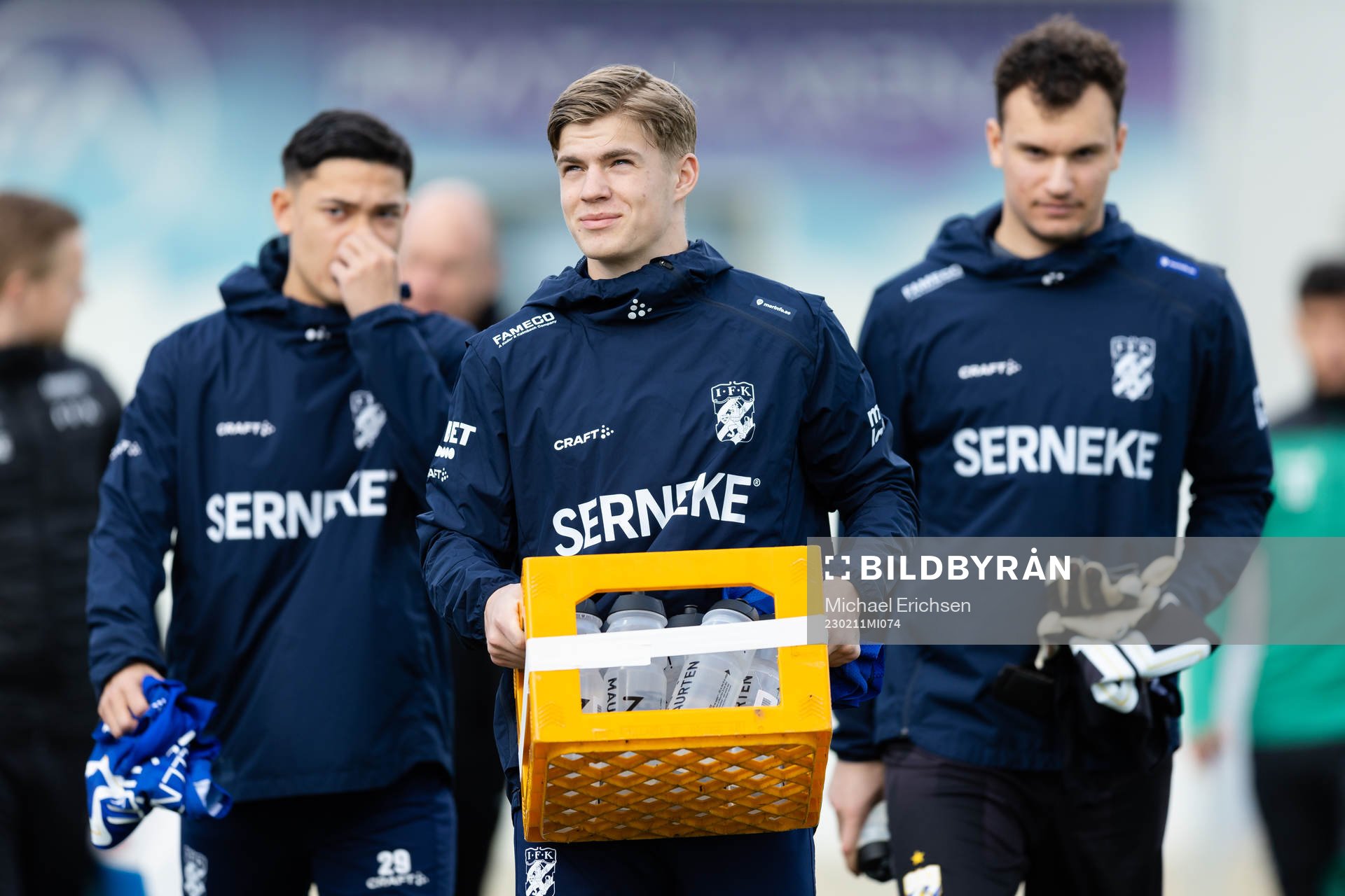 IFK Göteborgs Felix Eriksson innan  träningsmatchen i