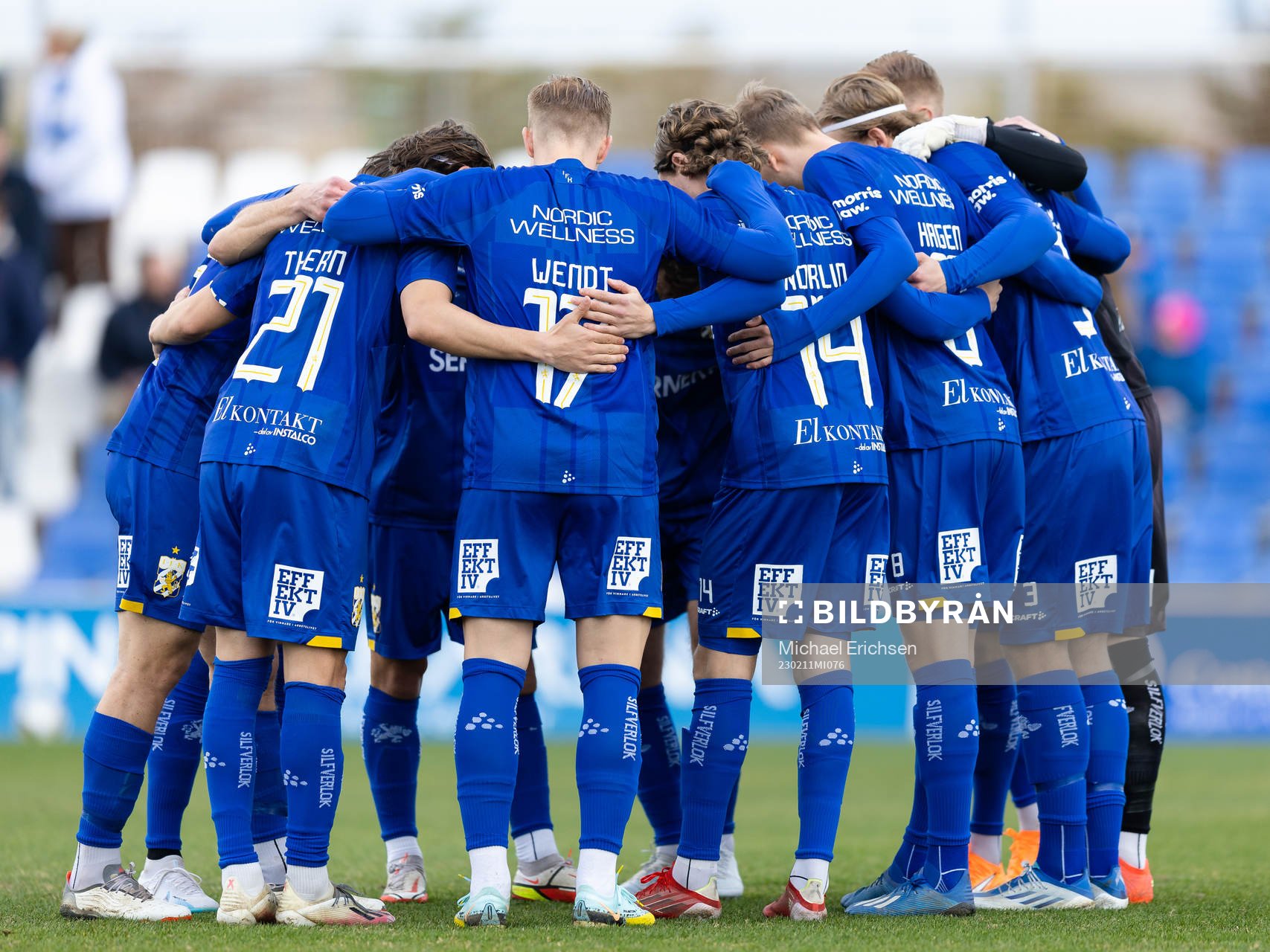 IFK Göteborgs spelare samlade innan  träningsmatchen i