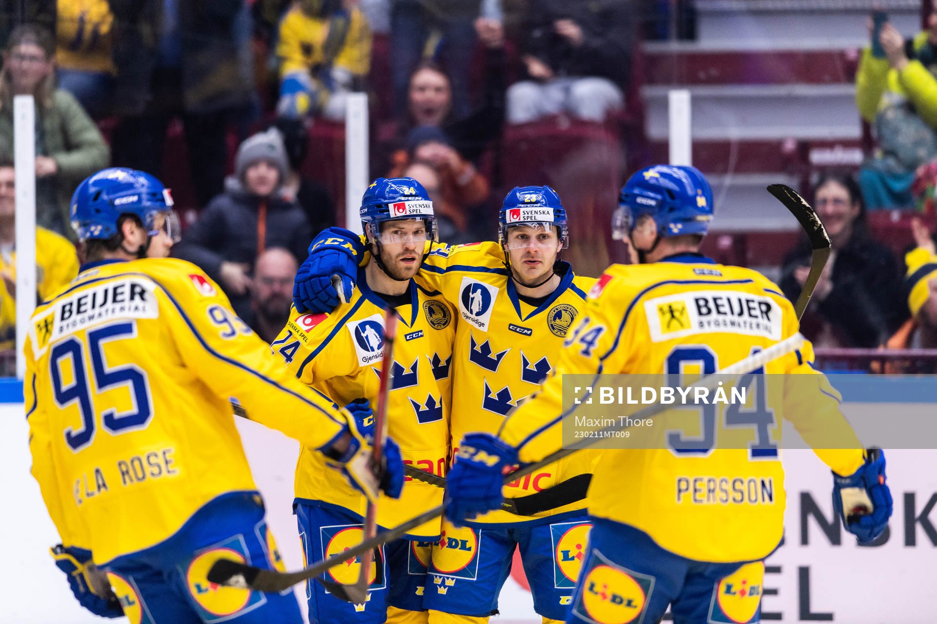 Lucas Wallmark of Sweden celebrates