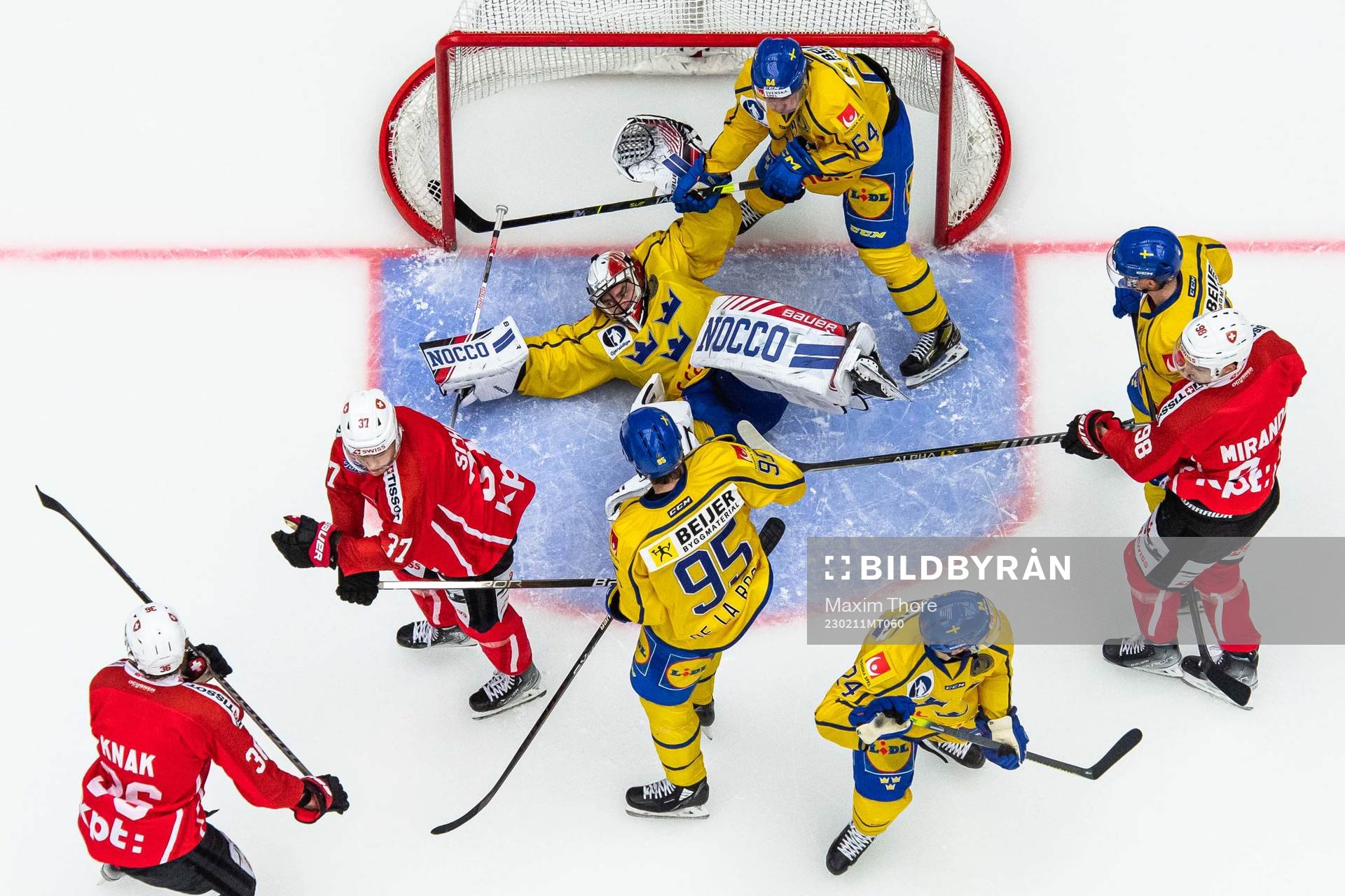 Goalkeeper Jhonas Enroth of Sweden