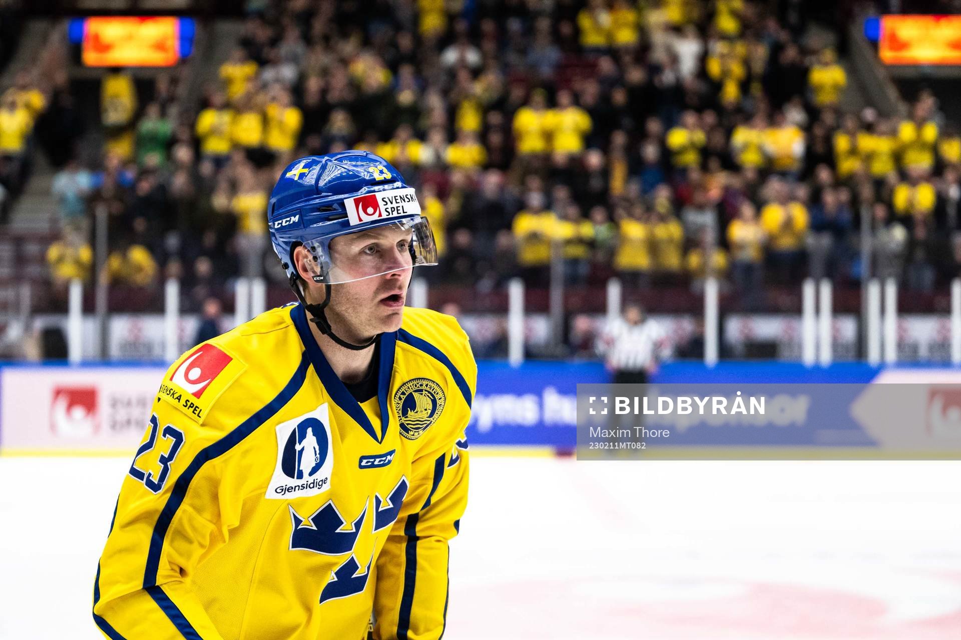 Lucas Wallmark of Sweden celebrate the 1-0 goal