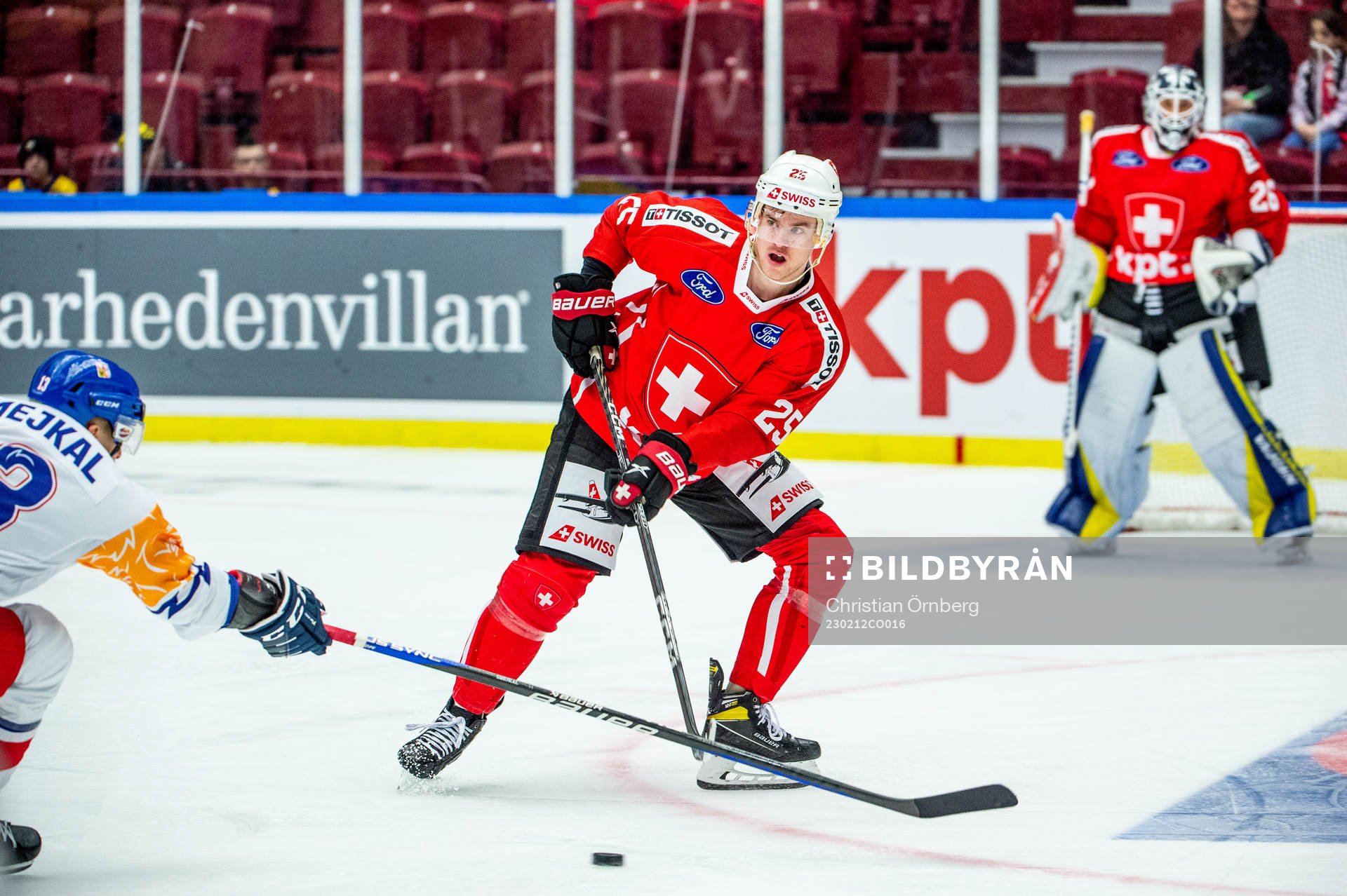Mirco Müller of Switzerland and Jiri Smejkal of Czech