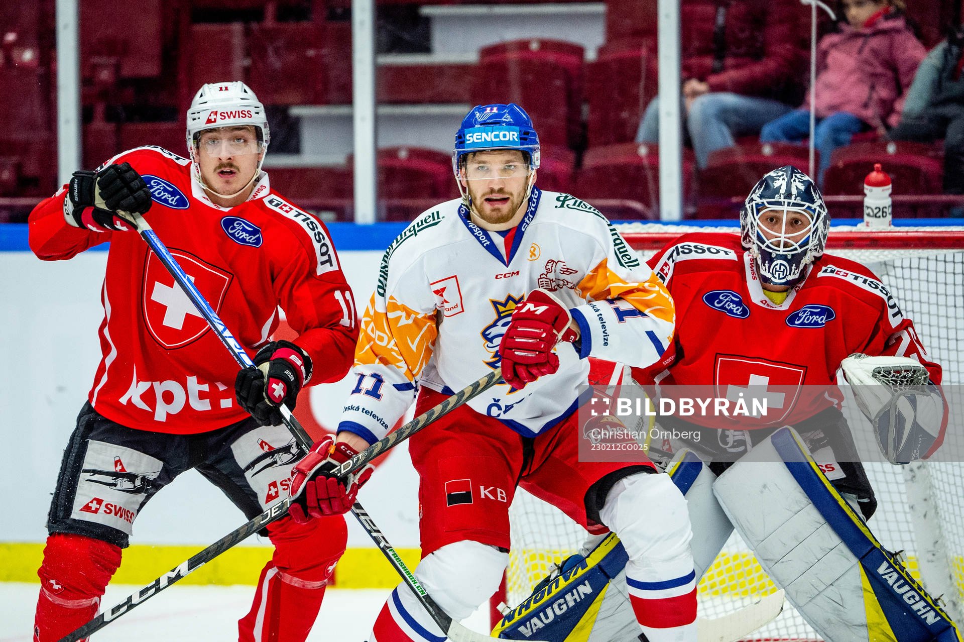 Adam Musil of Czech Republic and Justin Sigrist and