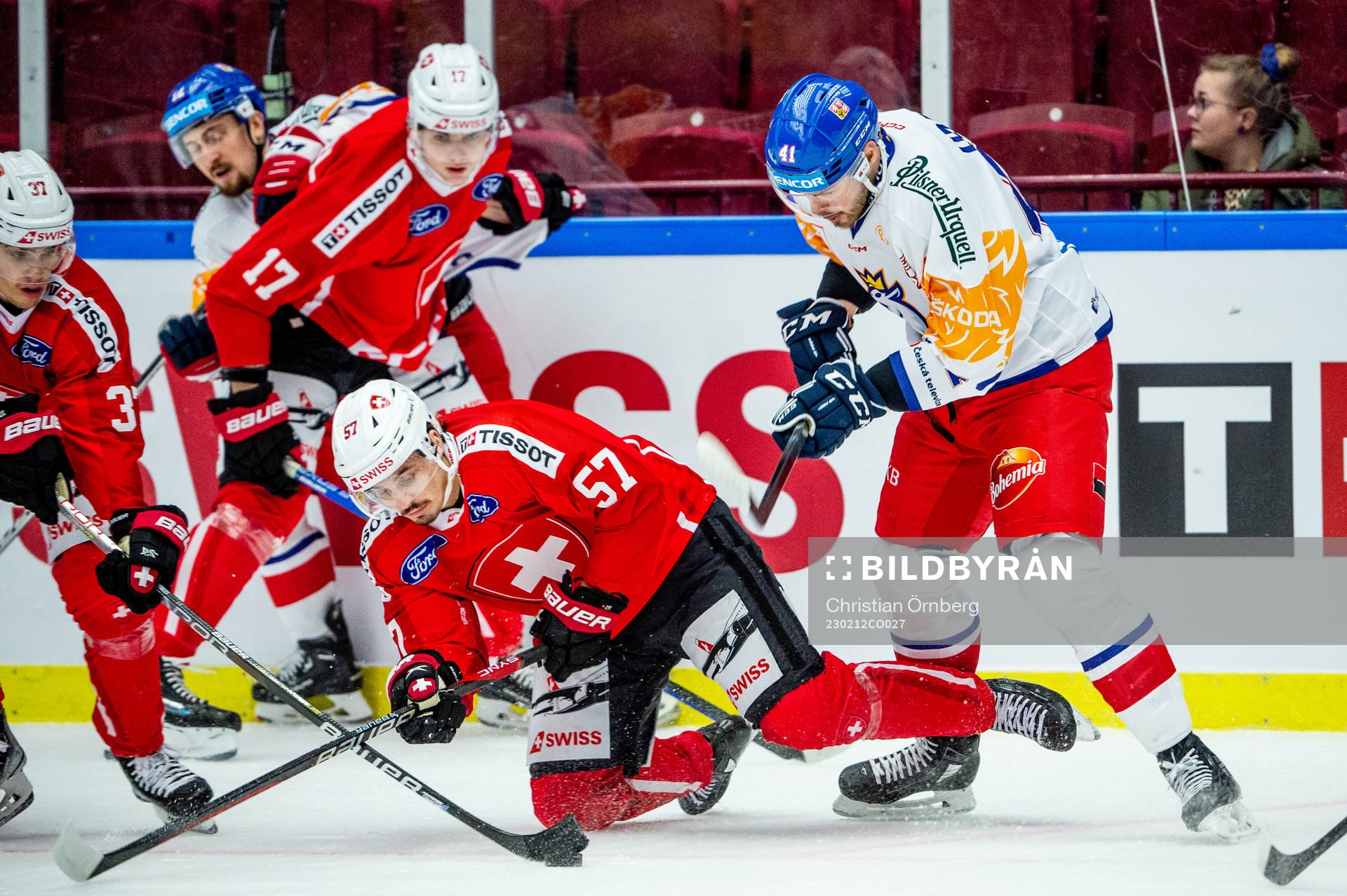 Sandro Schmid and Nathan Vouardoux of Switzerland and