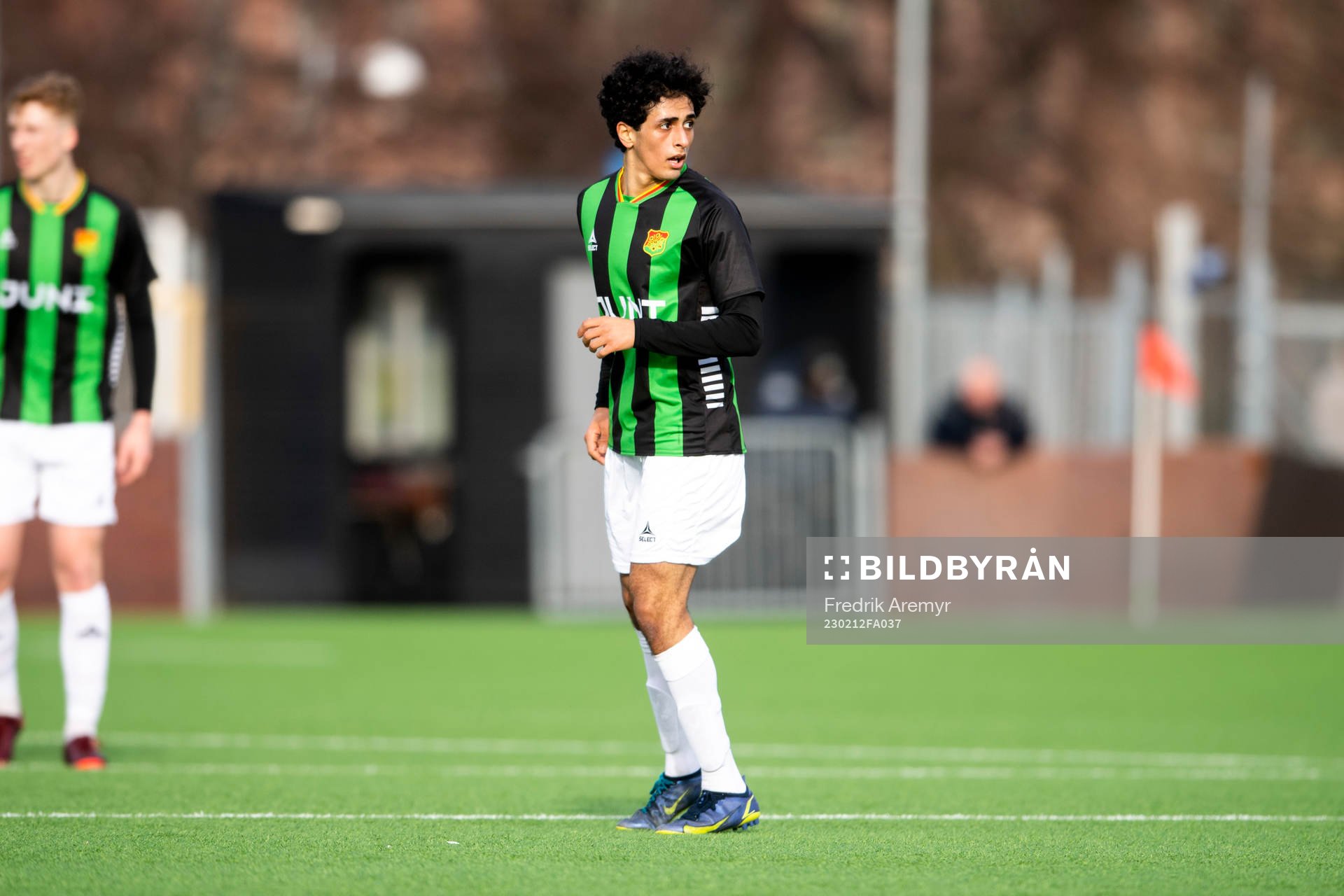 GAIS Amr Belhaj under träningsmatchen mellan GAIS och Utsikten den 12 februari 2023 i Göteborg. 