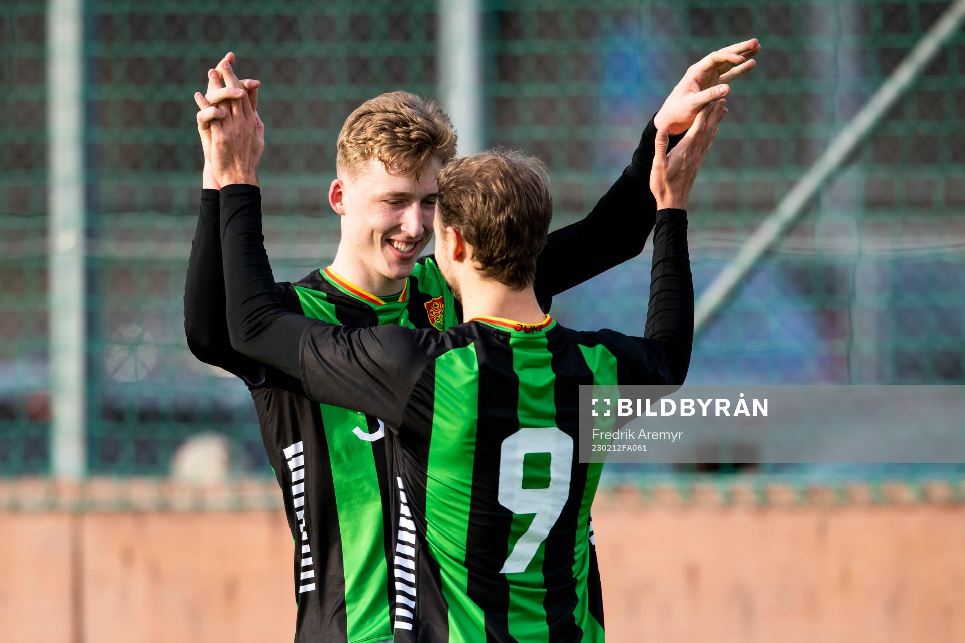 GAIS målskytt Filip Beckman jublar