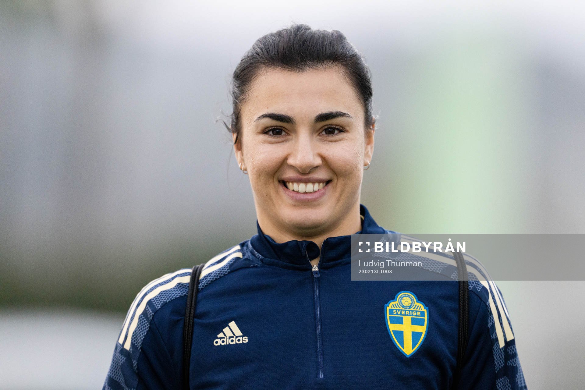 Goalkeeper Zecira Musovic of the Swedish women's national