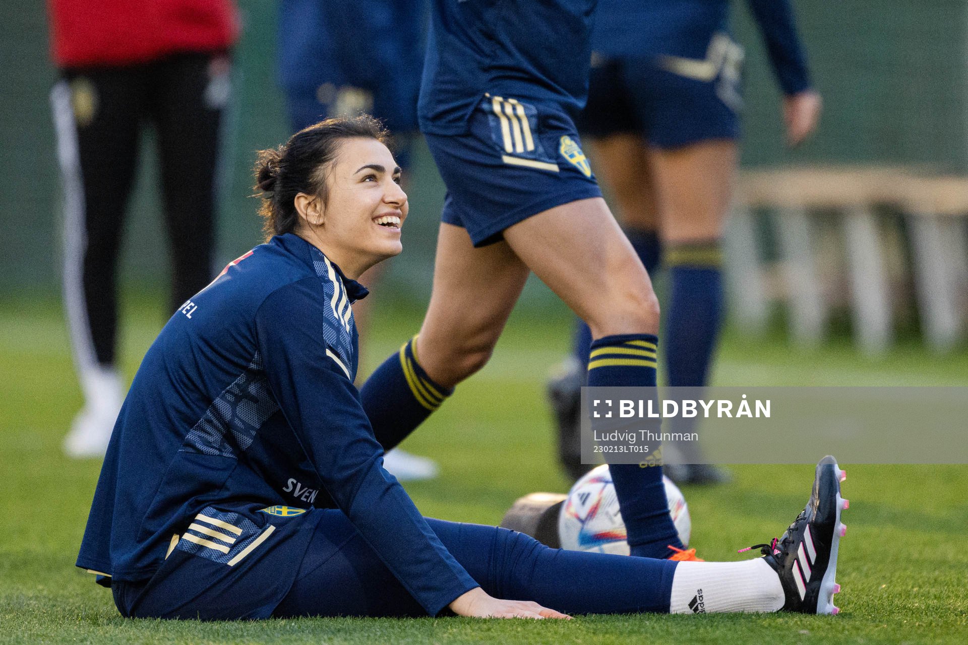 Goalkeeper Zecira Musovic of the Swedish women's national