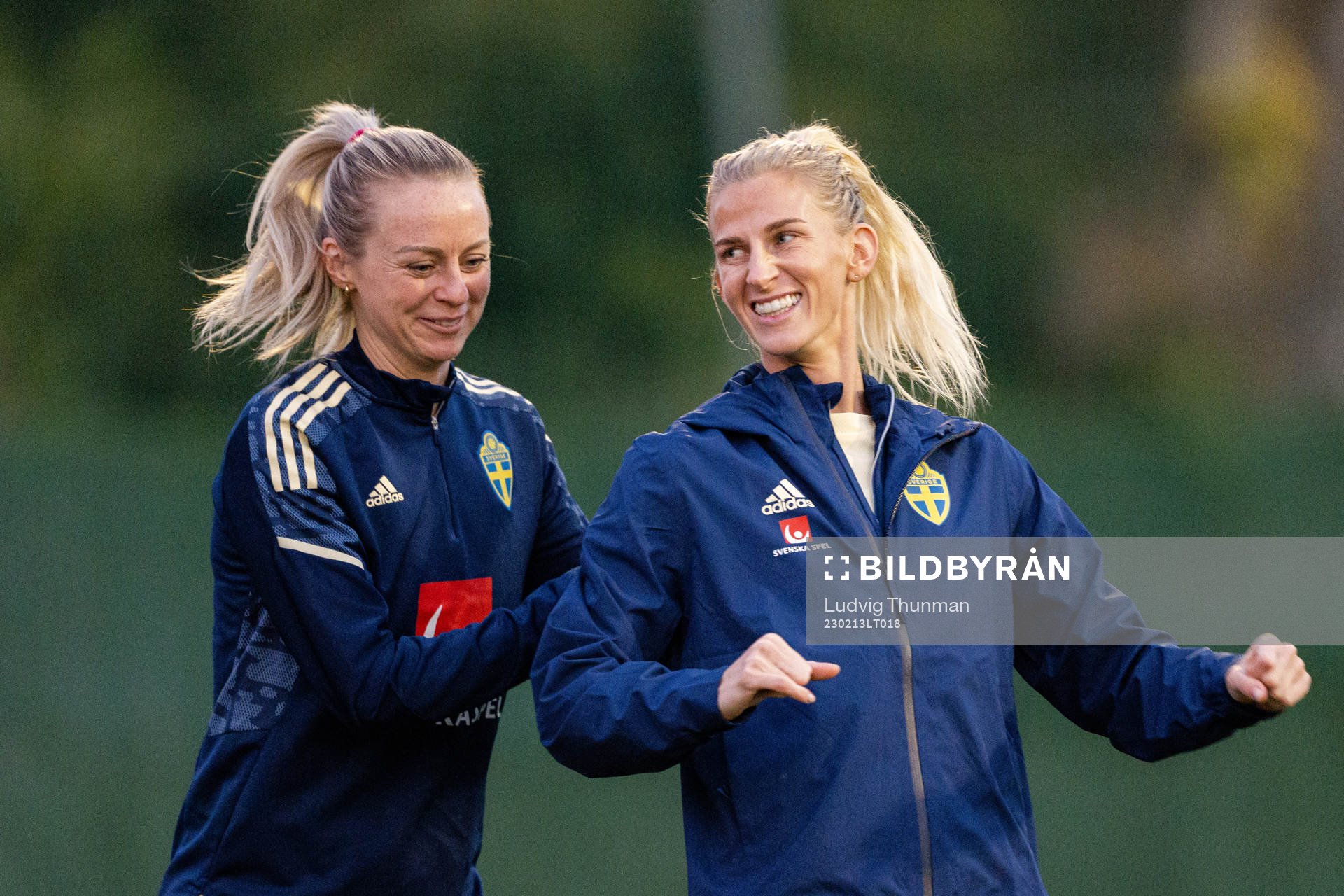 Amanda Ilestedt and Sofia Jakobsson of the Swedish women's