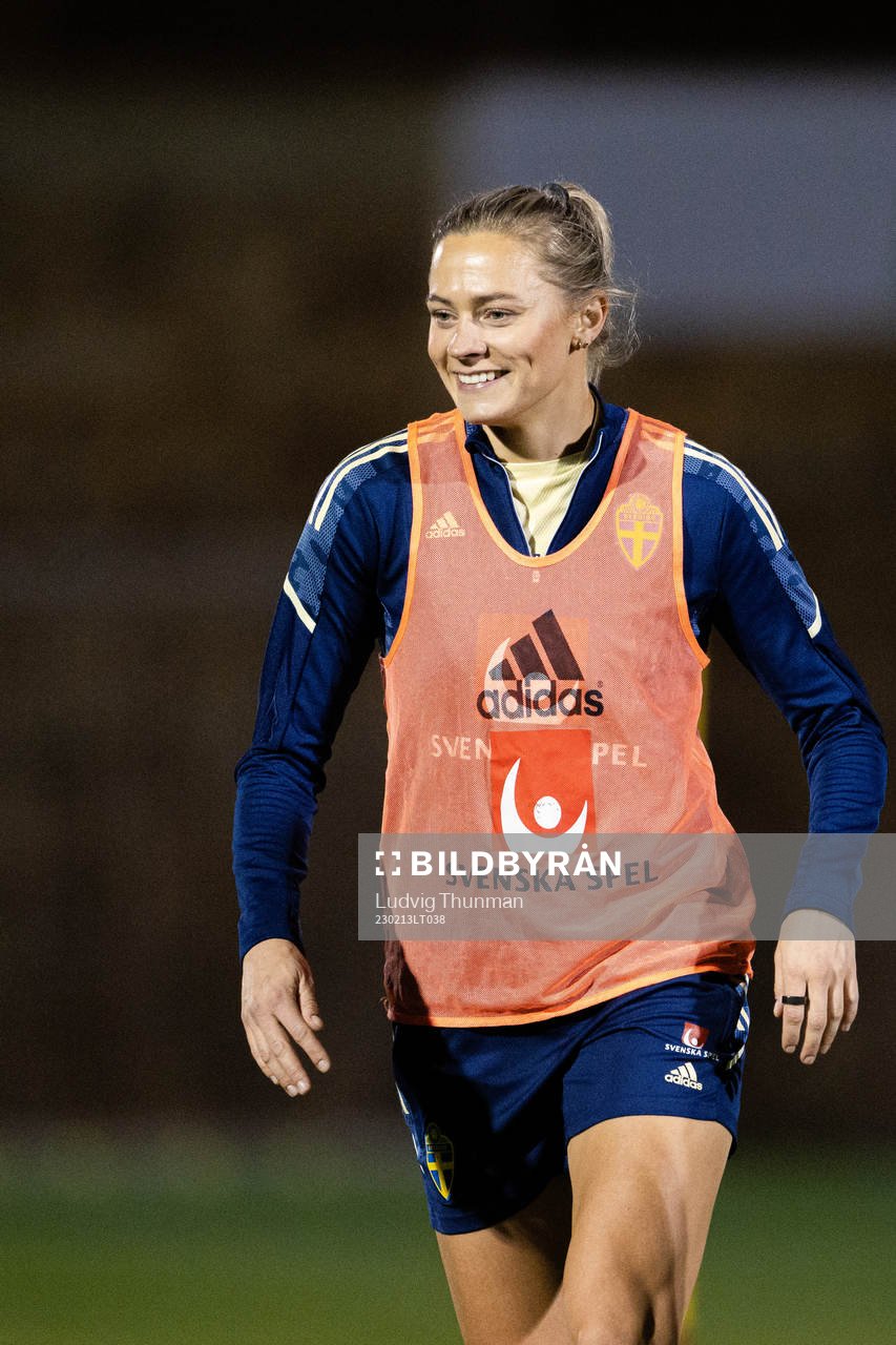 Fridolina Rolfö of the Swedish women's national football team at a training session on February 13, 2023 in Marbella. 