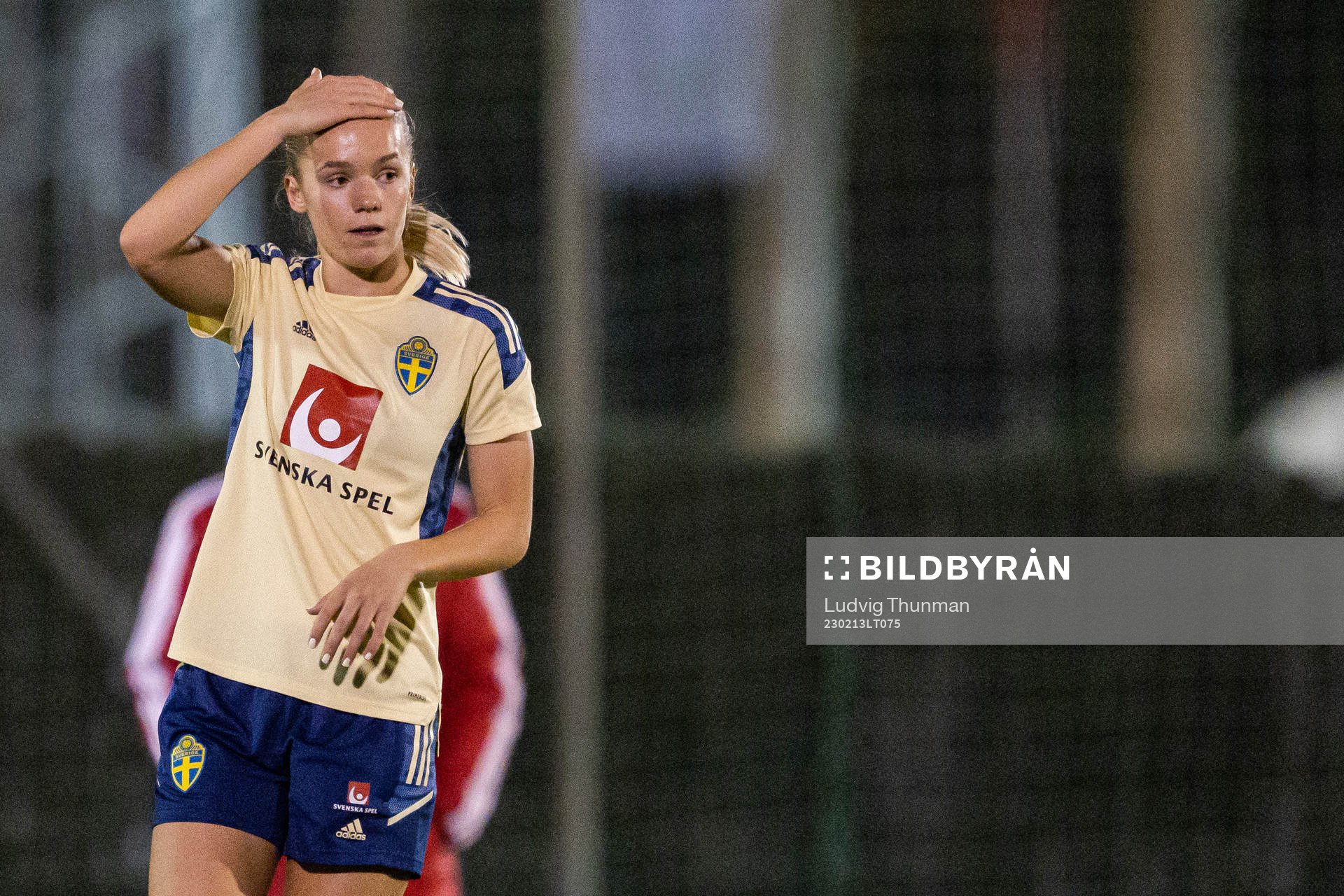 Hanna Lundkvist of the Swedish women's national football team at a training session on February 13, 2023 in Marbella. 