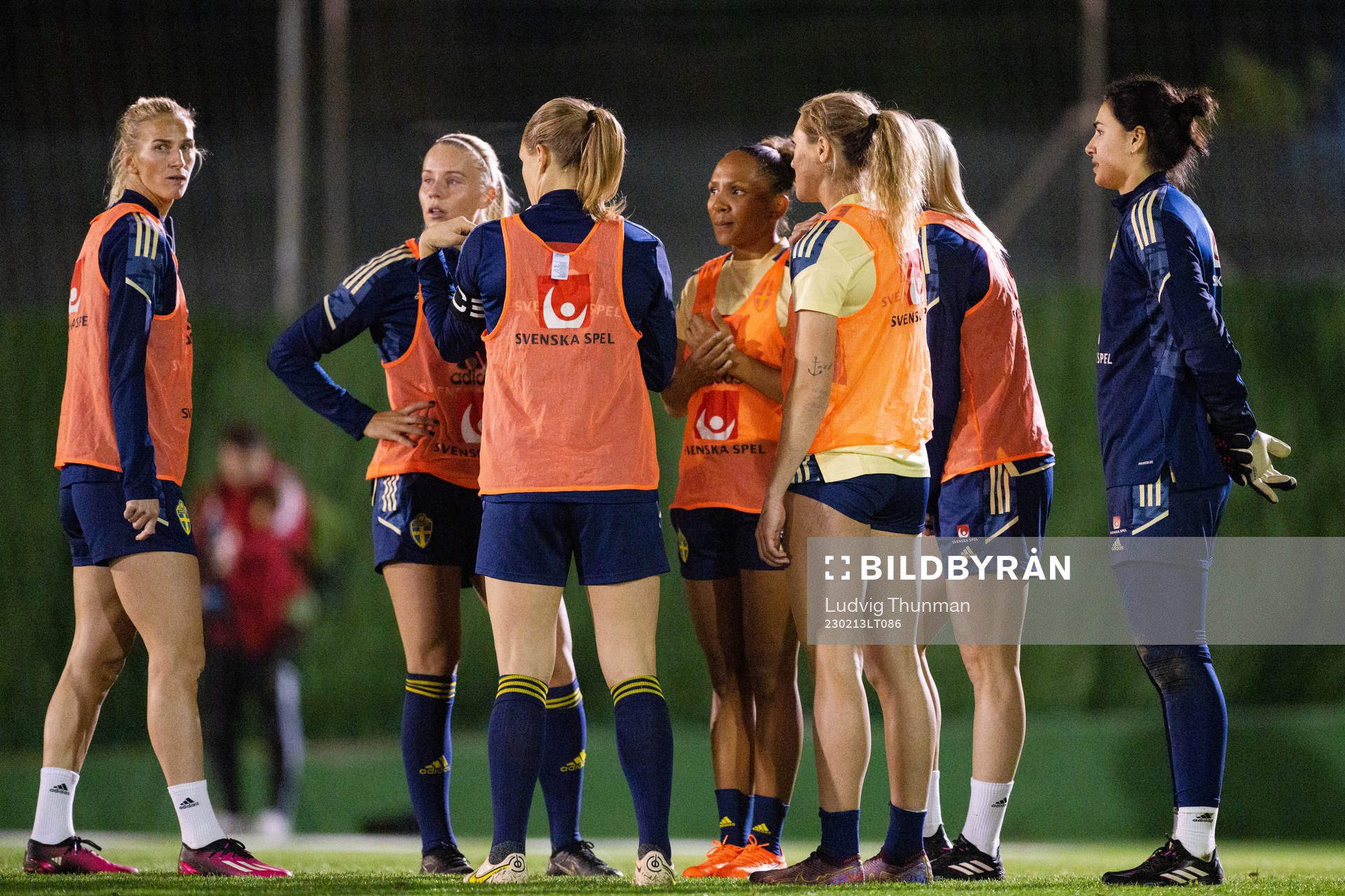 Players of the Swedish women's national football team at a
