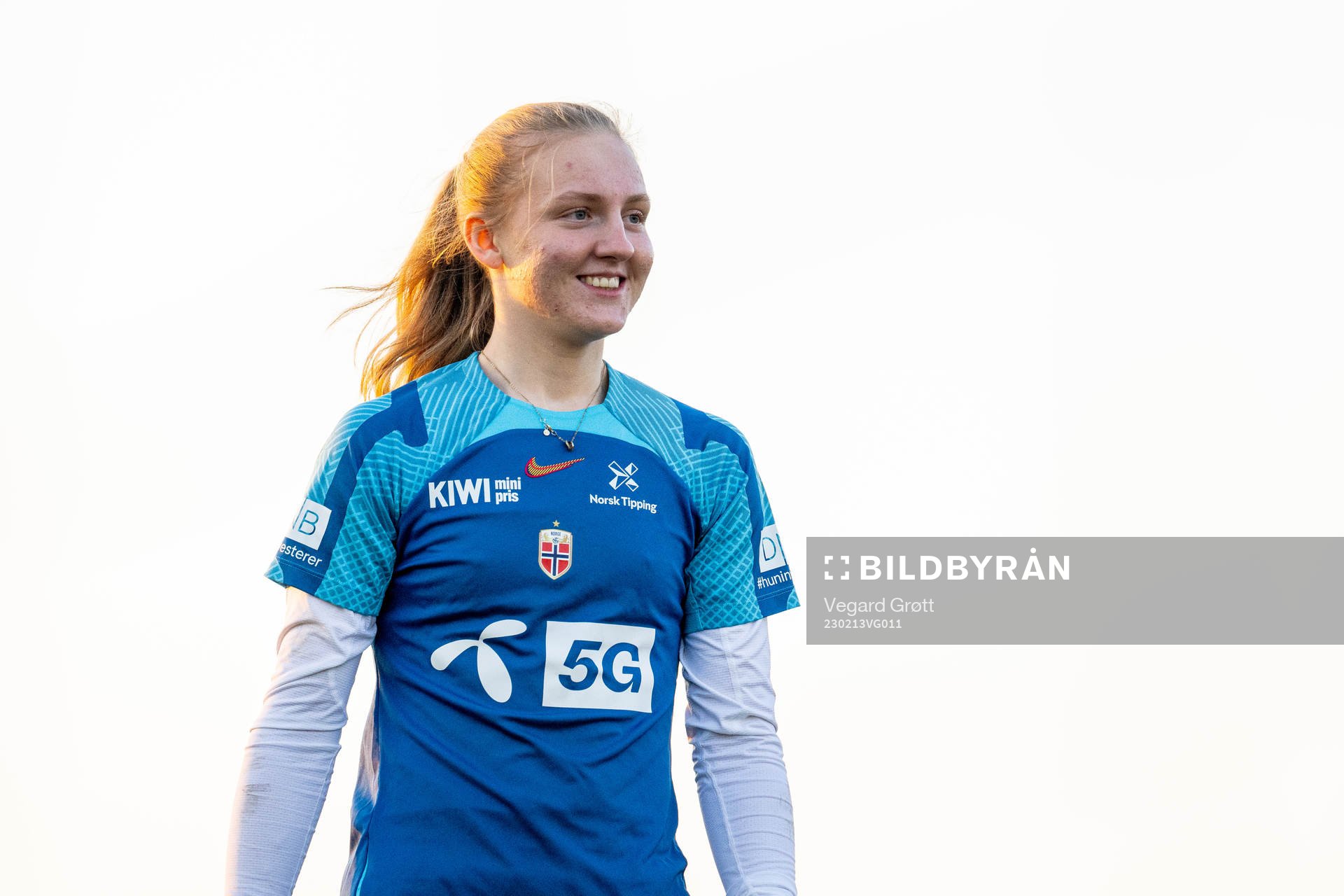 Goalkeeper Sunniva Skoglund of the Norwegian women's
