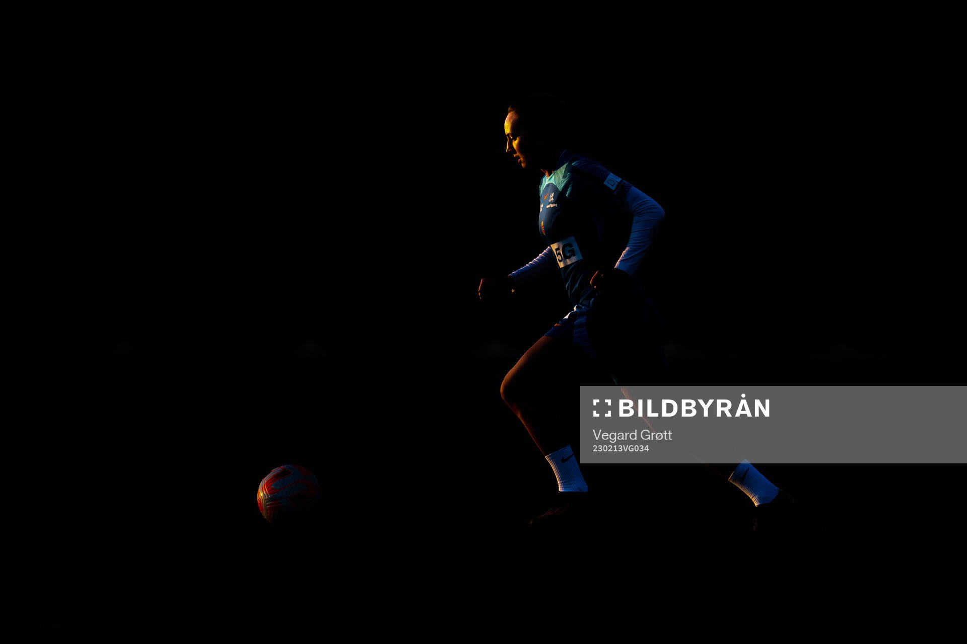 Marit Bratberg Lund of the Norwegian women's national football team during a training session on February 13, 2023 in Angers.