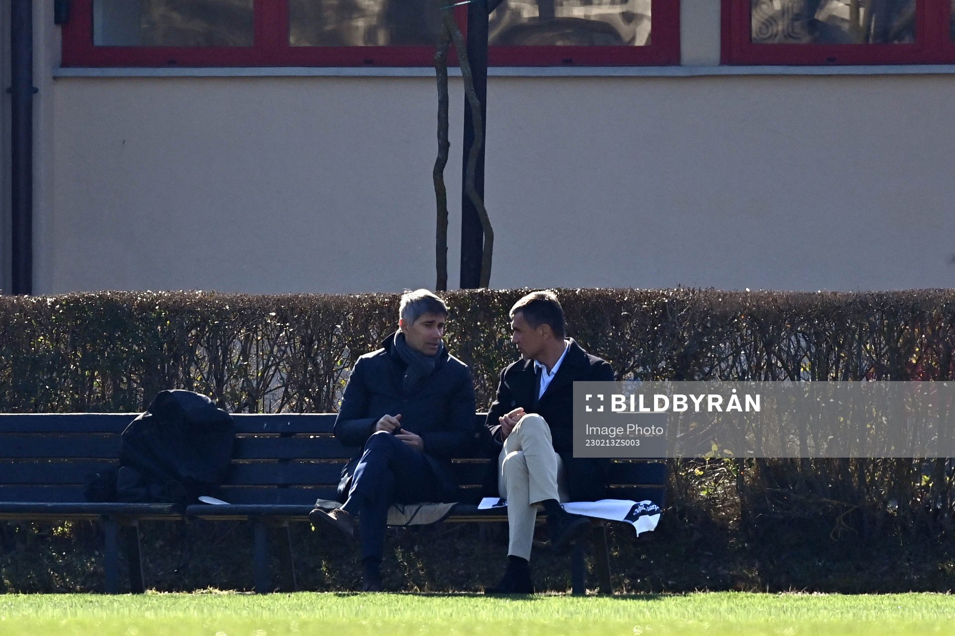 Paolo Maldini and  Frederic Massara
